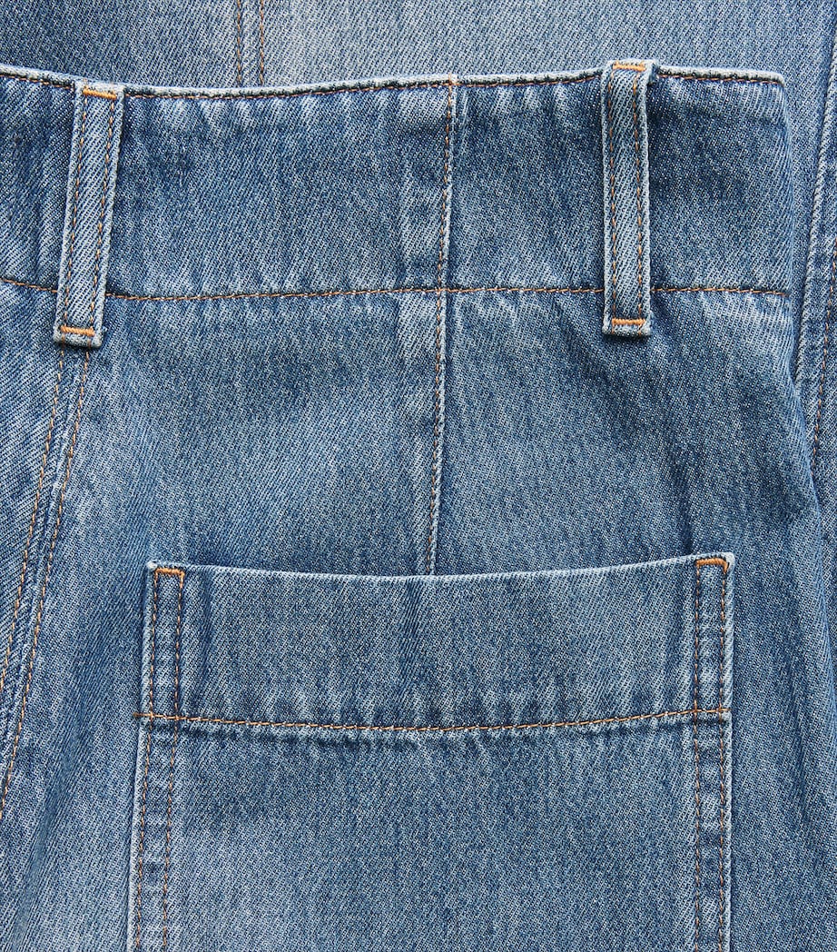 ME+EM Womens Wide-Leg Jeans Mid Blue Wash Image 6