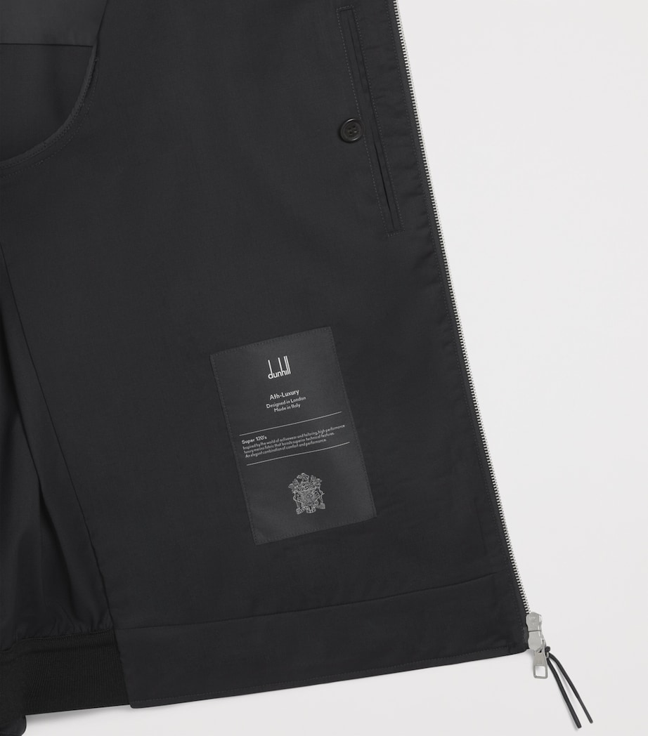 Stretch-Wool Athluxury Bomber Jacket 410NAVY Image 9