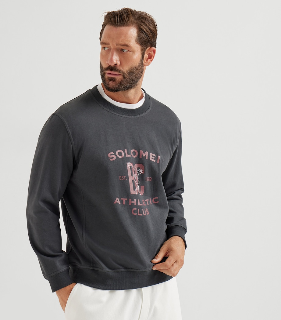 Cotton-Blend Graphic Sweatshirt C9653 Image 2