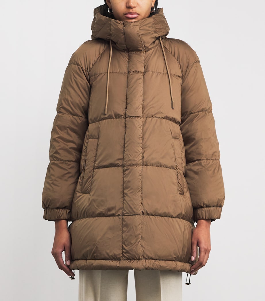 Down Water-Repellent Reversible Coat HAZELNUT BROWN Image 3