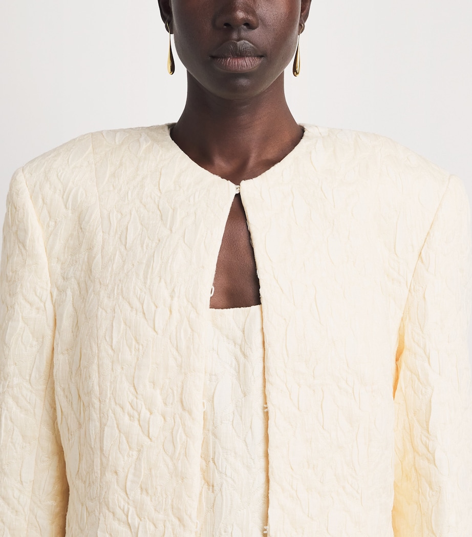 CAMILLA AND MARC Womens Cloqué Gracia Coat Mcrm Cream Image 3