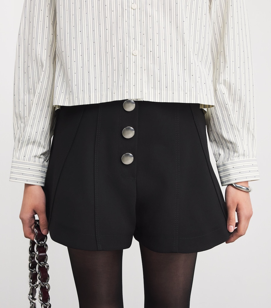 Flared Shorts BLACK Image 6