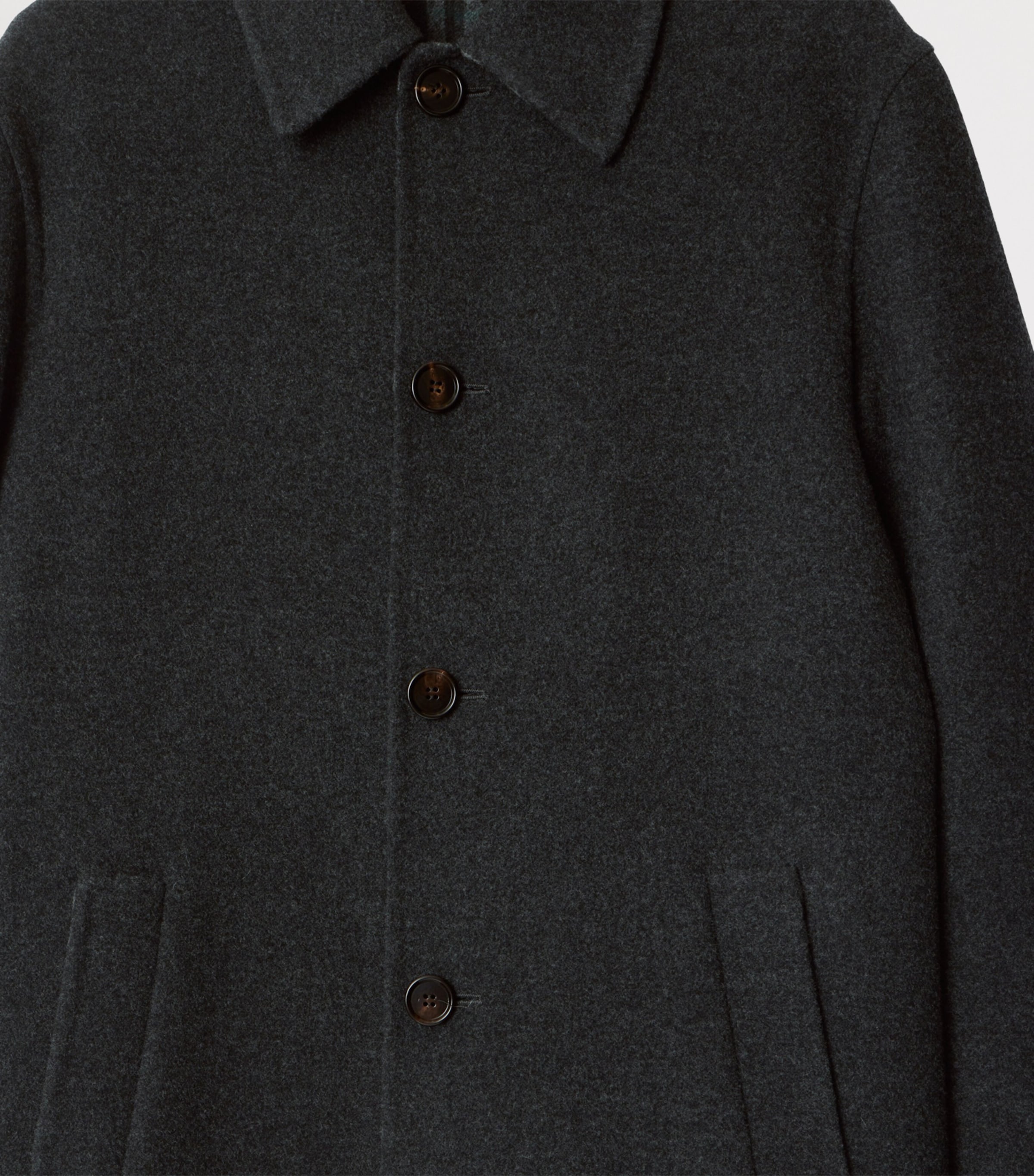 Burberry Mens Wool Mid-Length Car Coat Charcoal/charcoal Ck Image 6