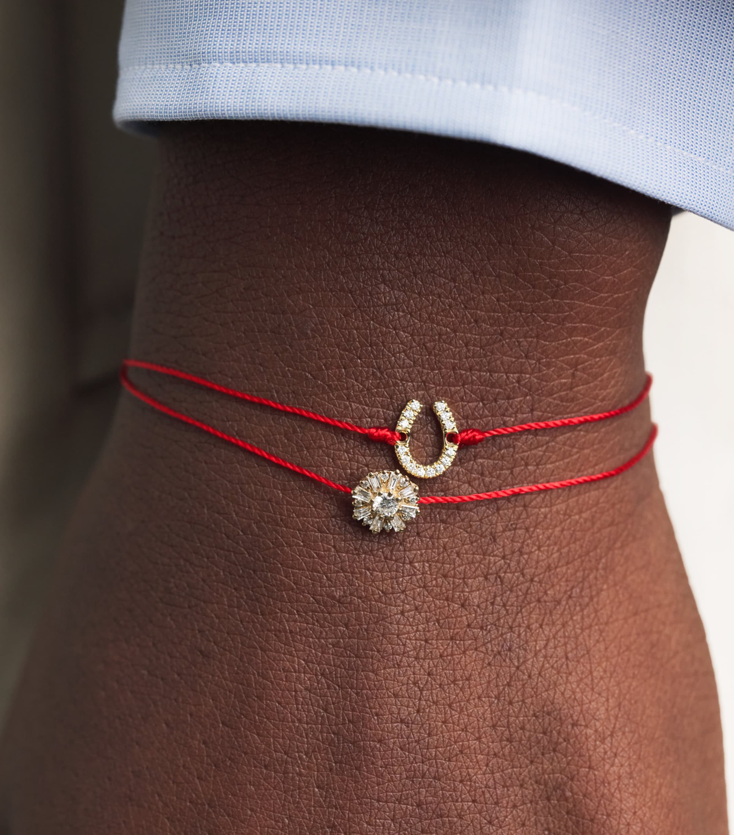 Redline Yellow Gold and Diamond Sol Soleil Bracelet Red Image 3