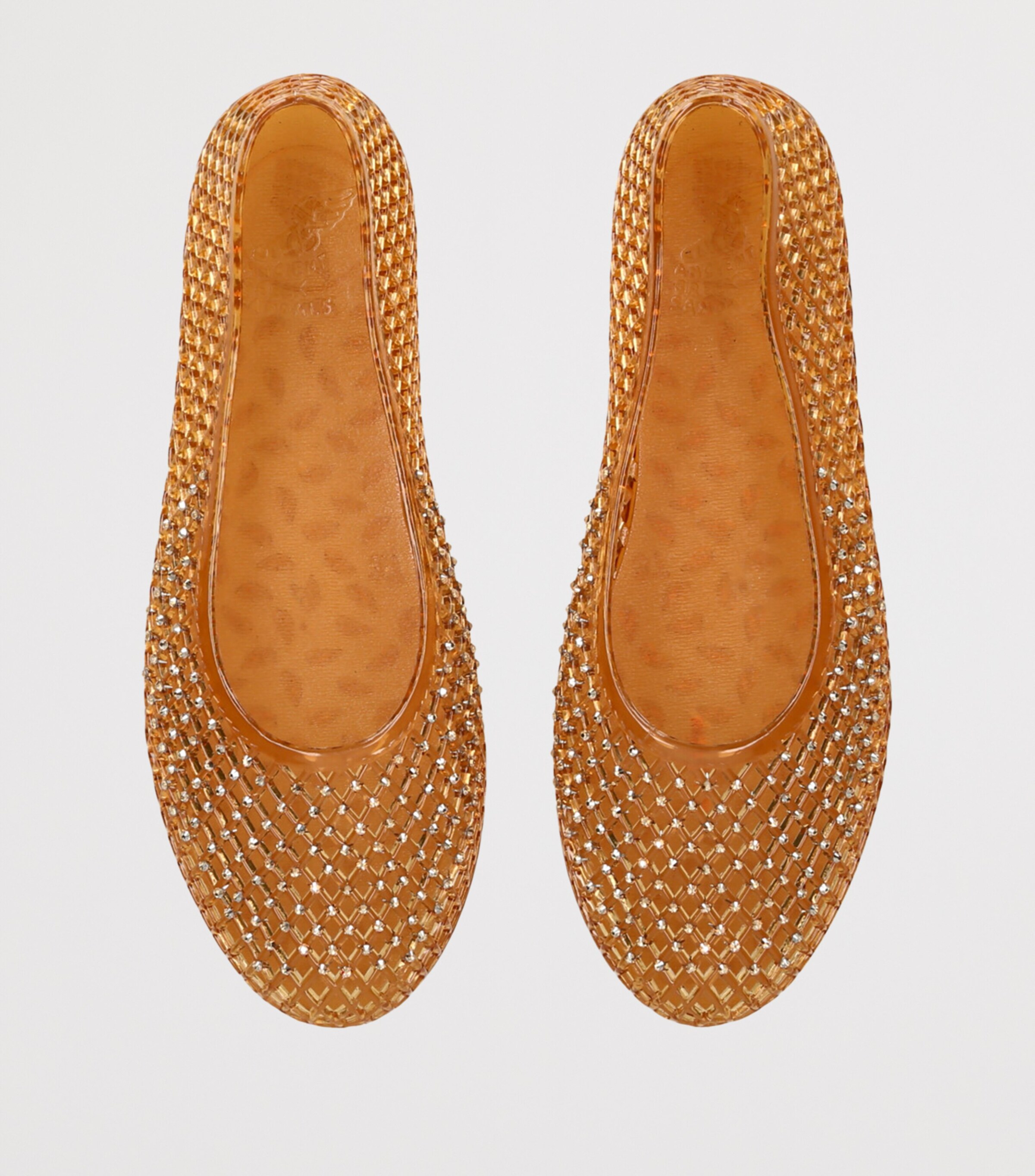 Ancient Greek Sandals Jelly Crystal-Embellished Iro Ballet Flats Brown Image 4