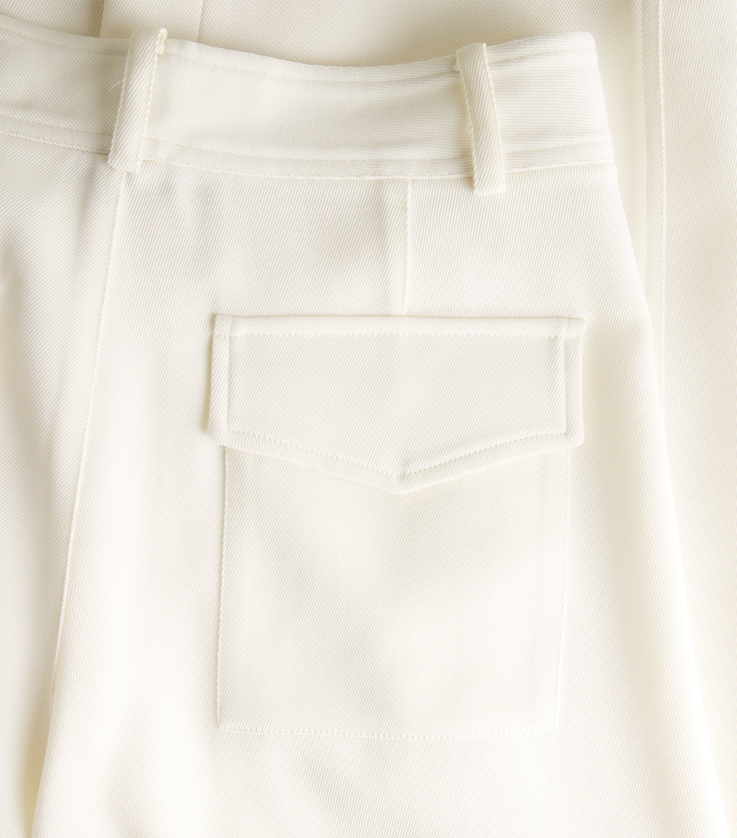 Kiton Womens Wool-Silk Wide-Leg Trousers White Image 6
