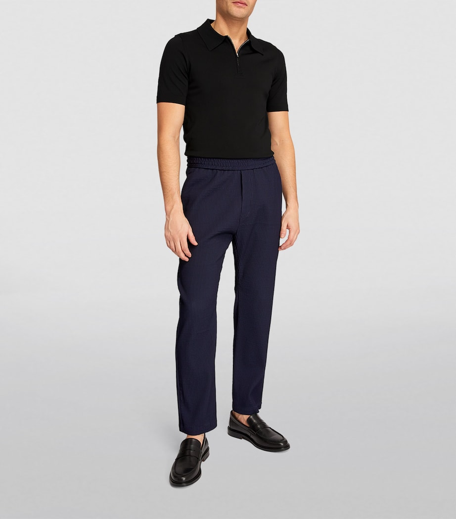 Half-Zip Polo Shirt BLACK Image 2