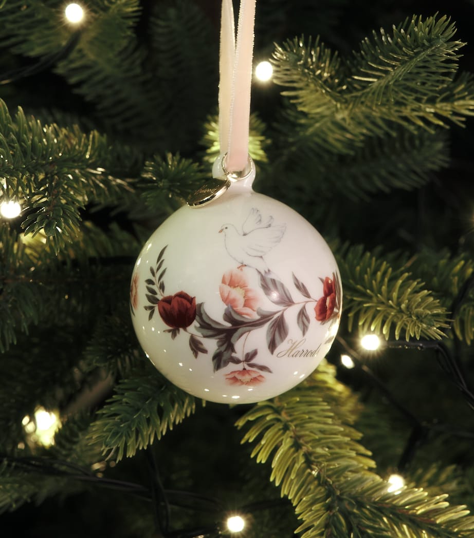 Harrods Fine China Turtle Dove Bauble Image 3