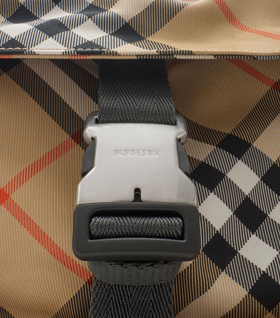 Burberry Check Print Backpack Sand Image 5