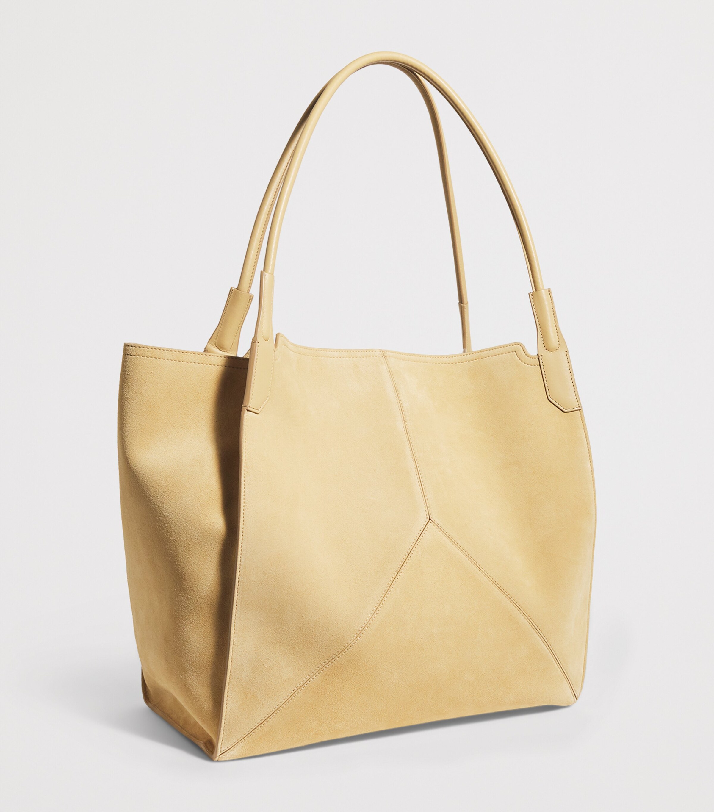 Suede Victoria Tote Bag SAND Image 3