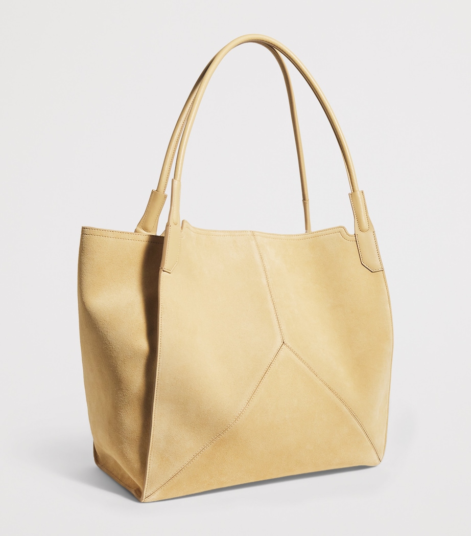 Suede Victoria Tote Bag SAND Image 3