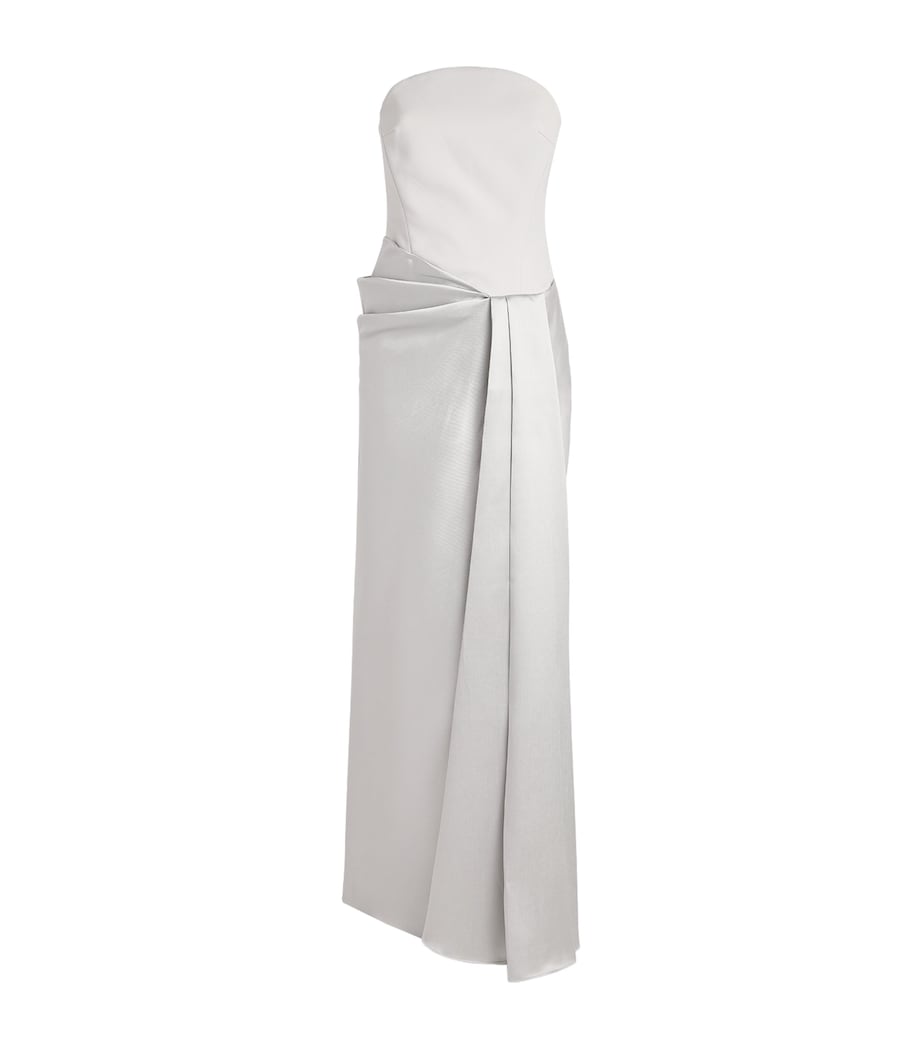 Solace London Womens Corseted Seri Gown Platinum Image 1