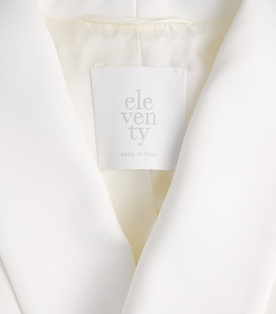 Eleventy Womens Twill Tuxedo Jacket Bianco Image 6