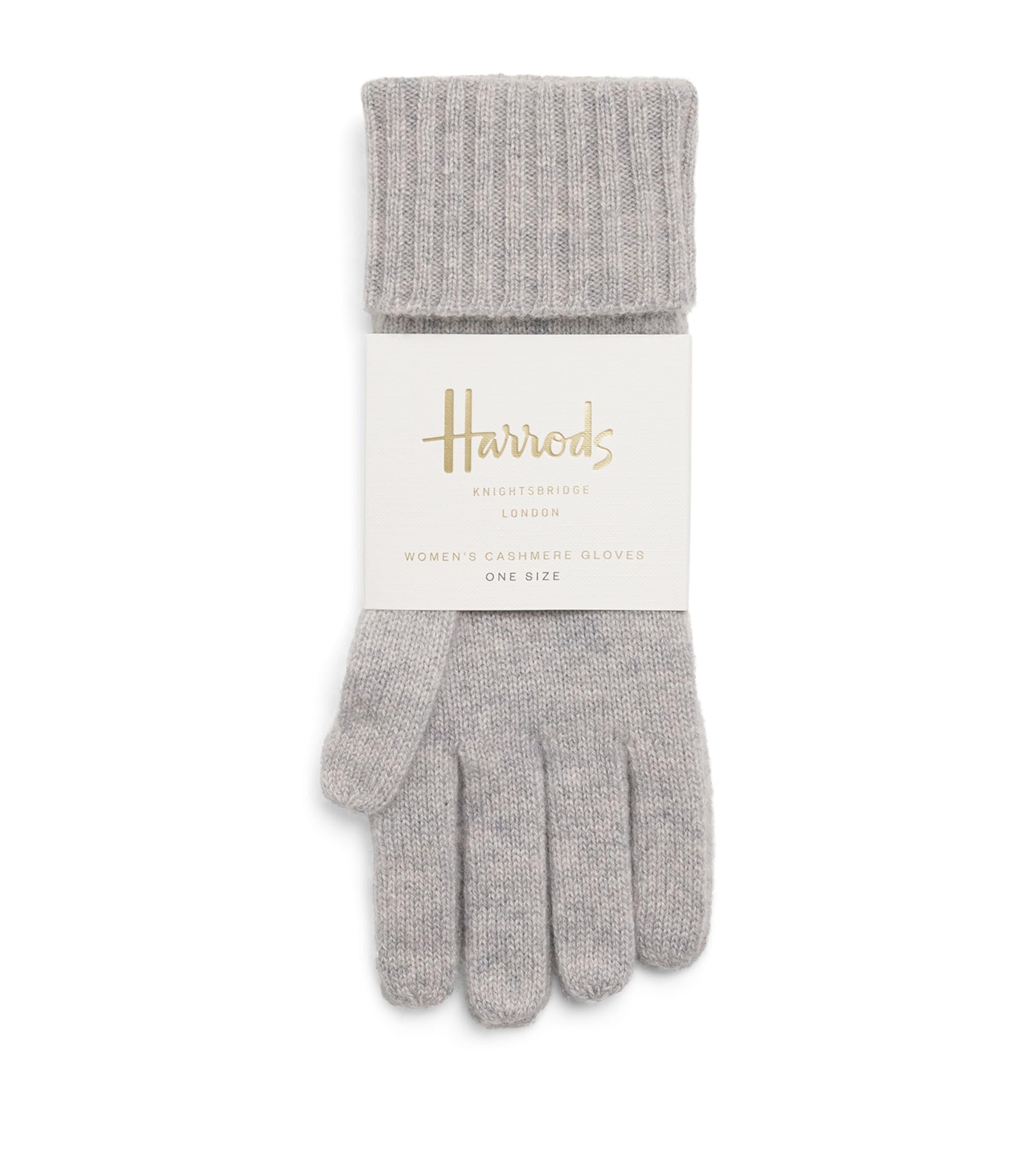 Shop Harrods Cashmere Gloves In Grey