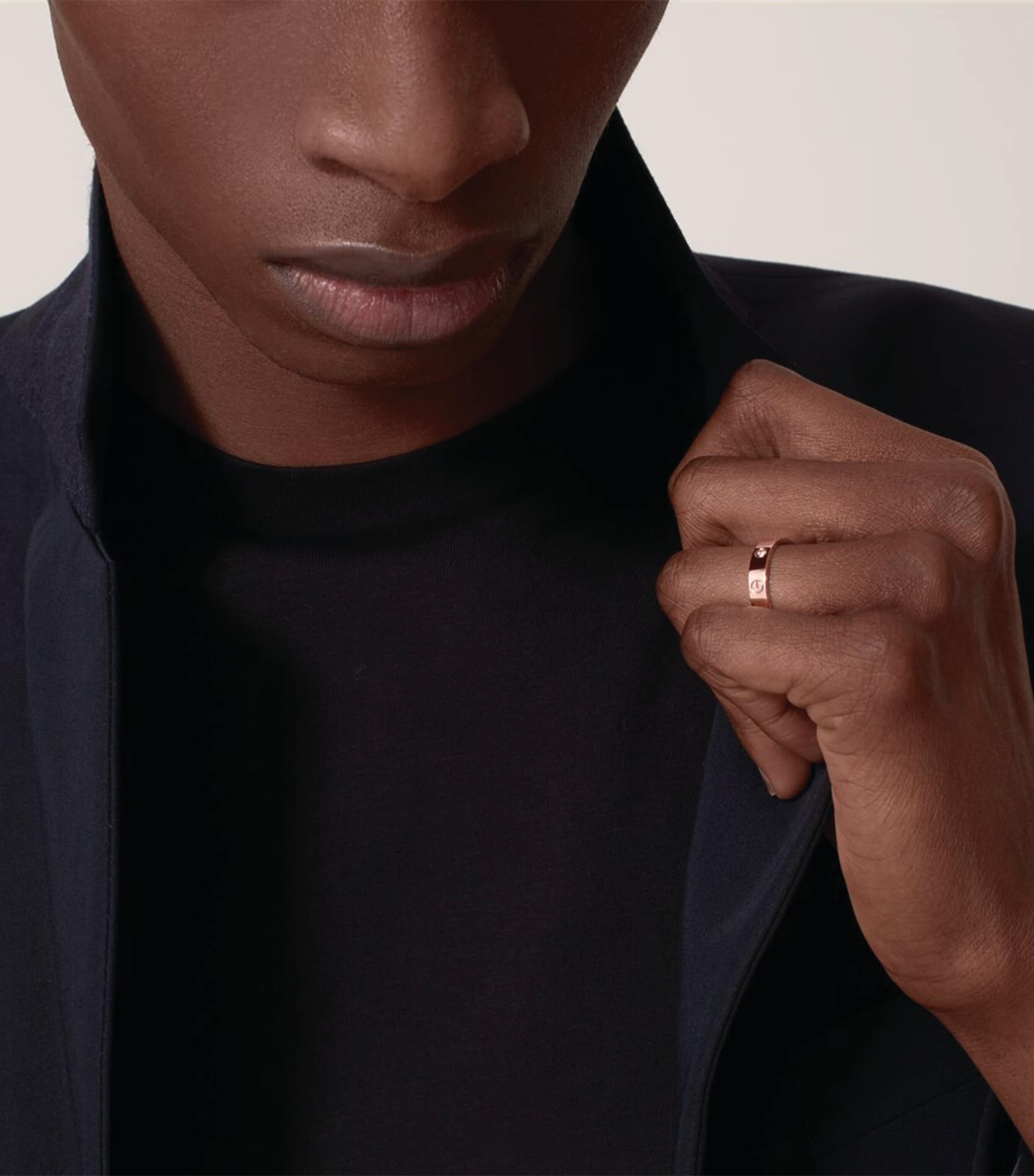 Rose Gold and Diamond LOVE Wedding Band MULTI Image 5