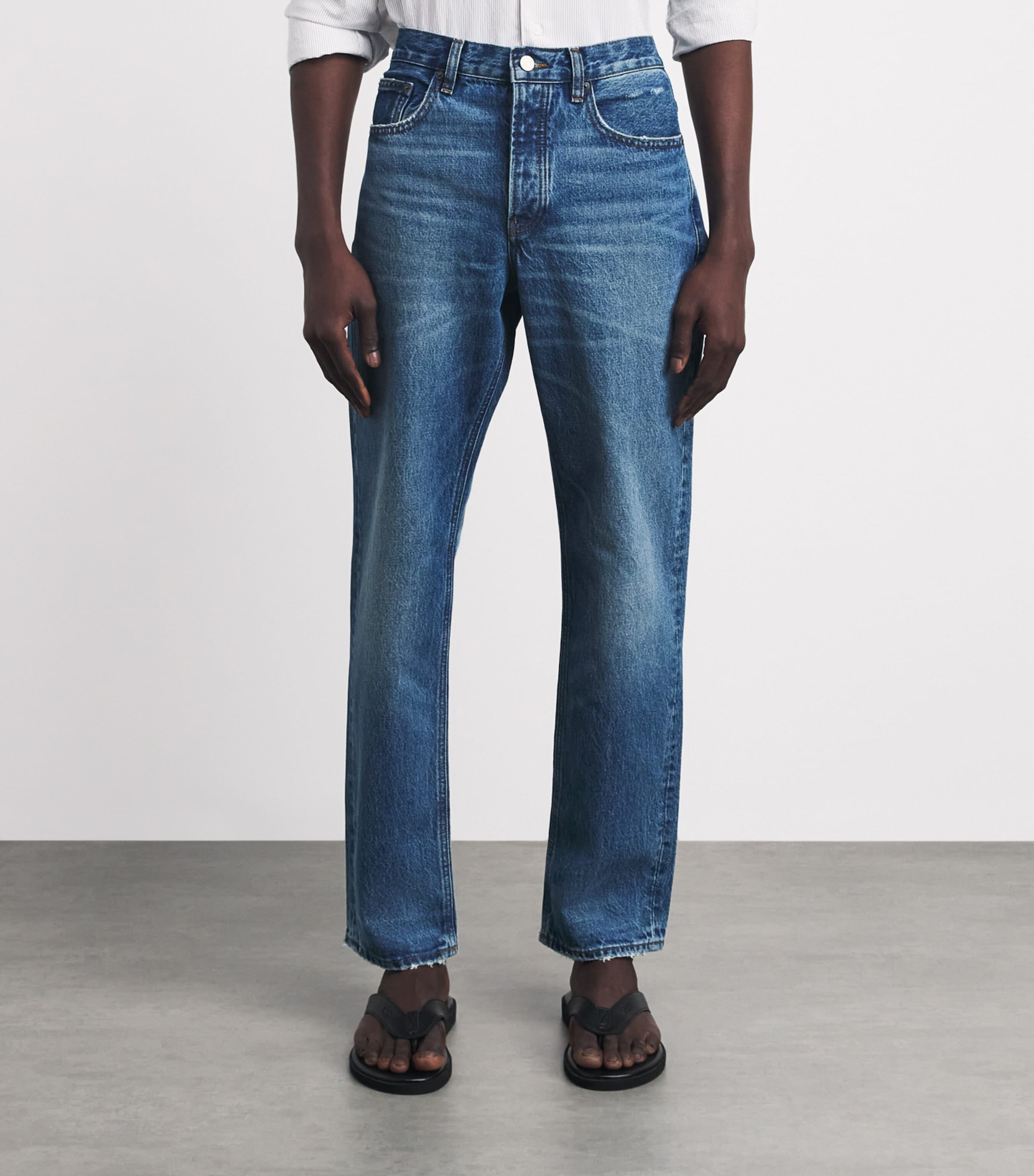 FRAME Mens The Straight Jeans Outp Image 4