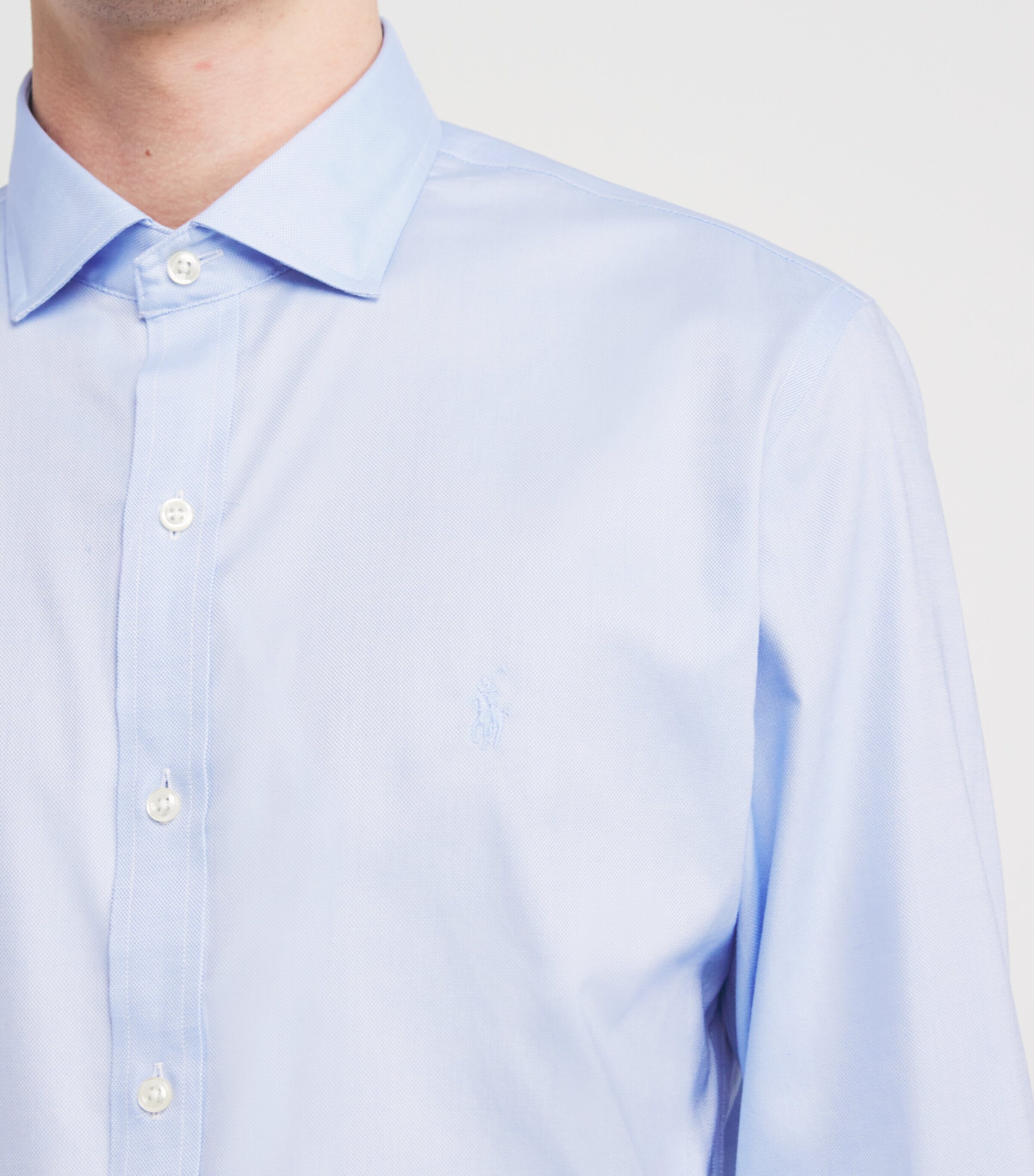 Polo Ralph Lauren Mens Cotton Oxford Shirt Blue Image 6