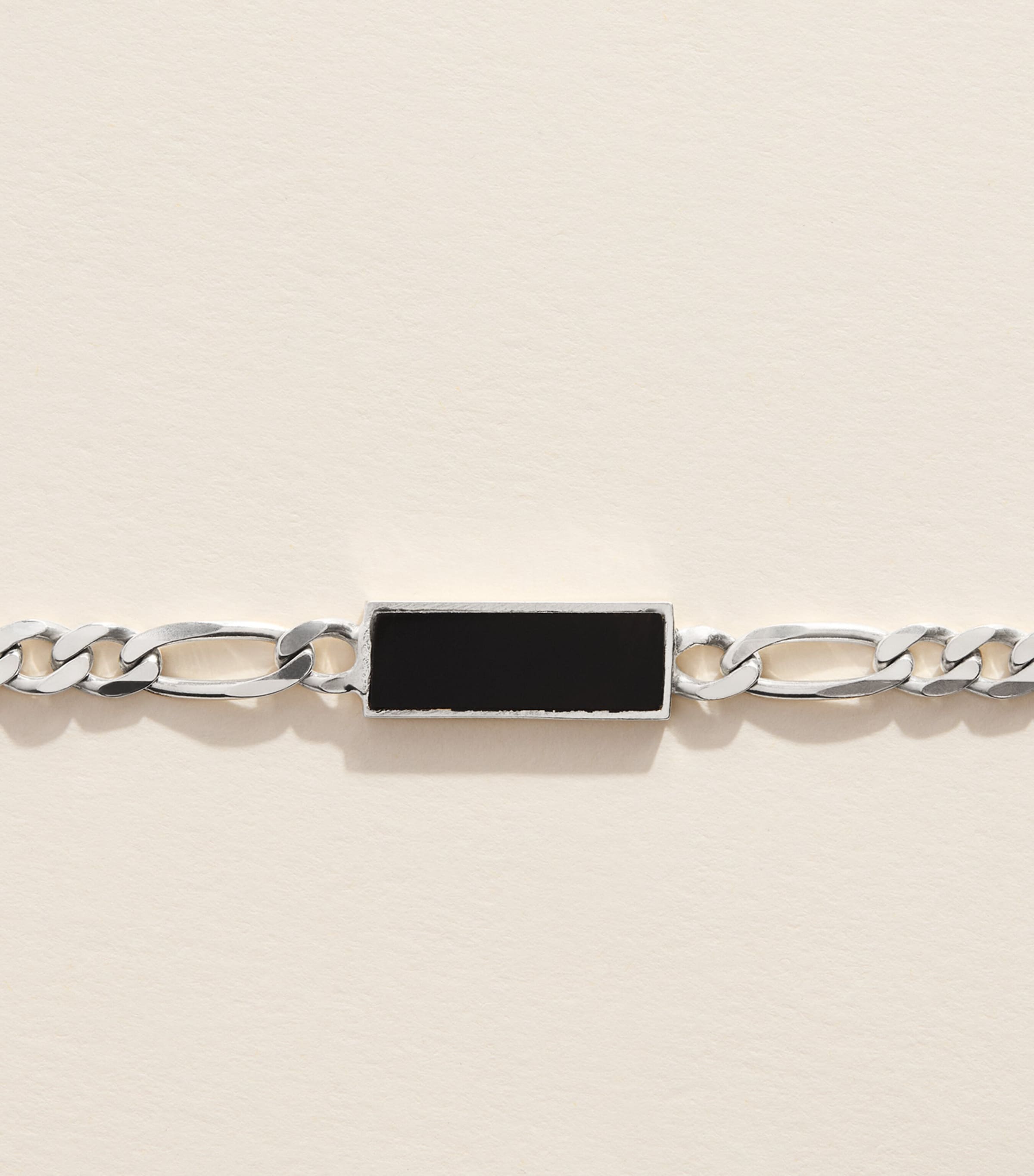 FYR Sterling Silver and Onyx Brother Bracelet Silver Image 3