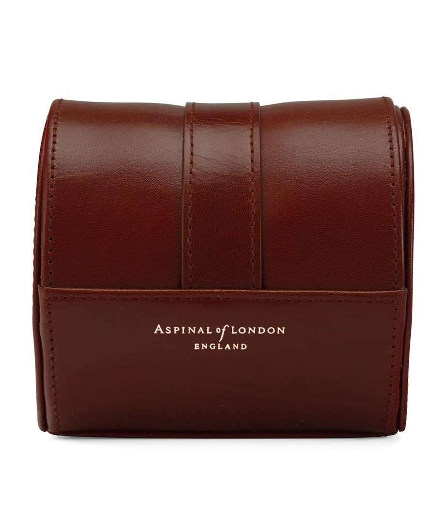 Leather Watch Roll BROWN Image 3