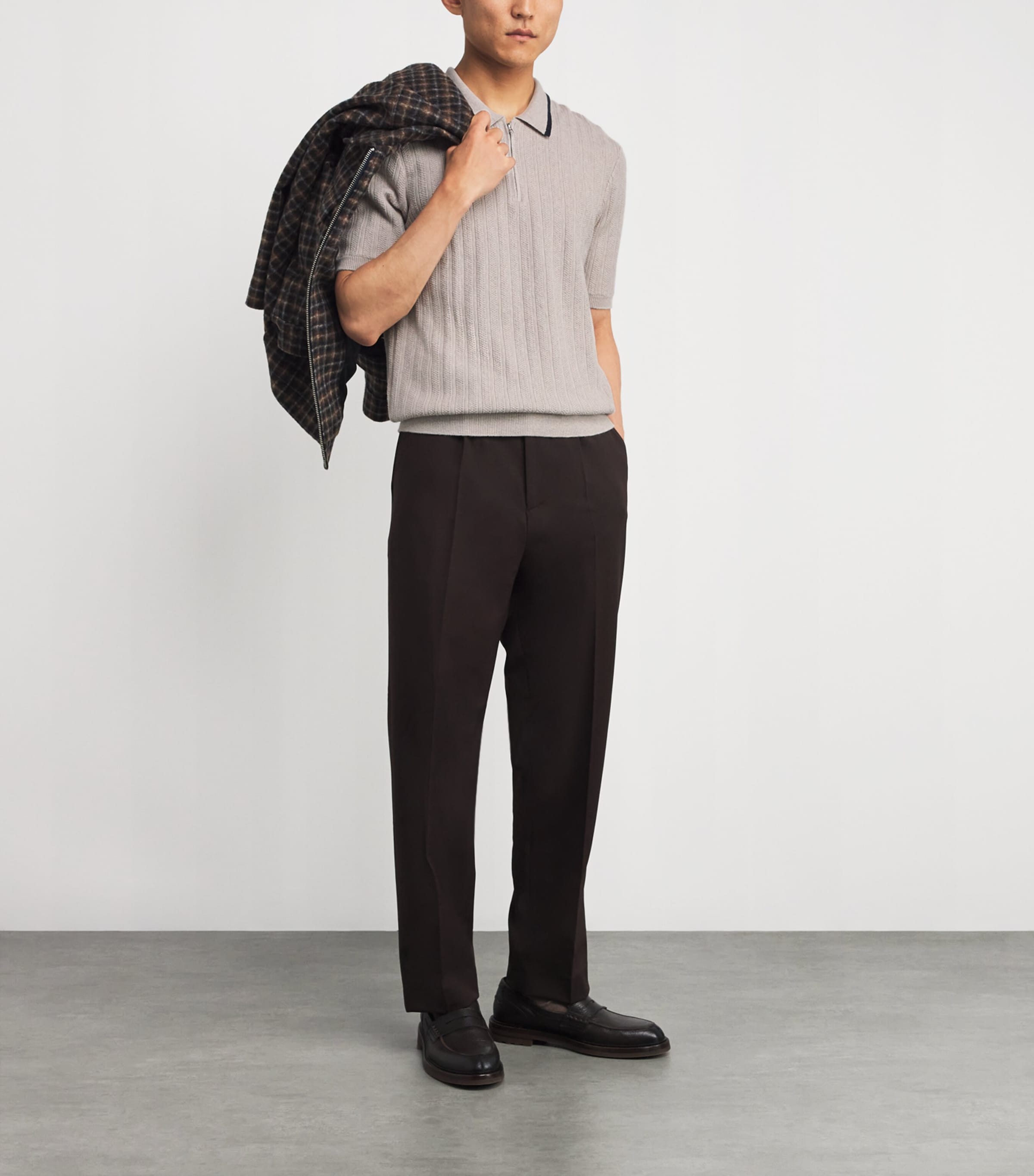 Cotton-Cashmere Bury Polo Shirt NATURAL MELANGE Image 2