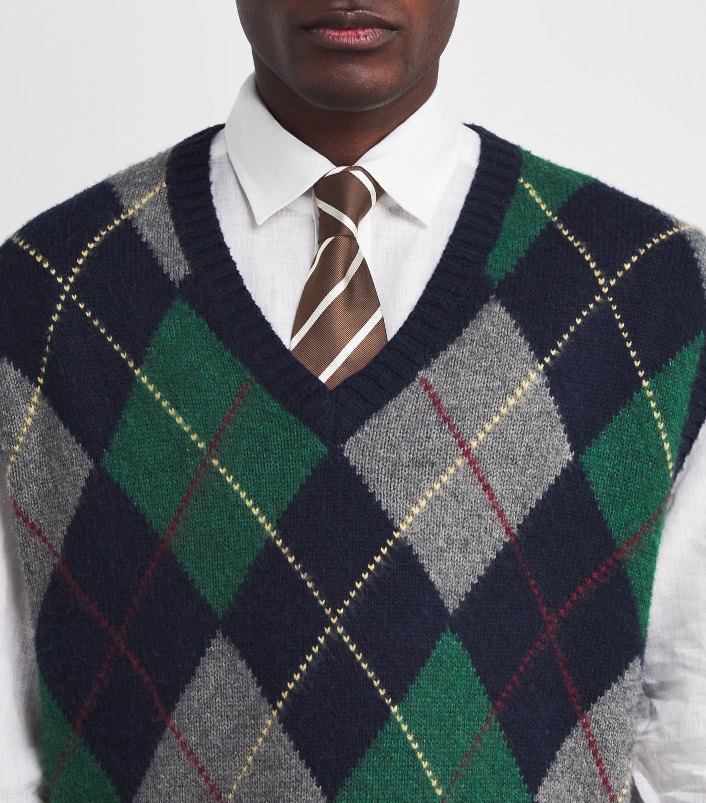 Ralph Lauren Purple Label x Wimbledon Silk Stripe Tie Green Image 2