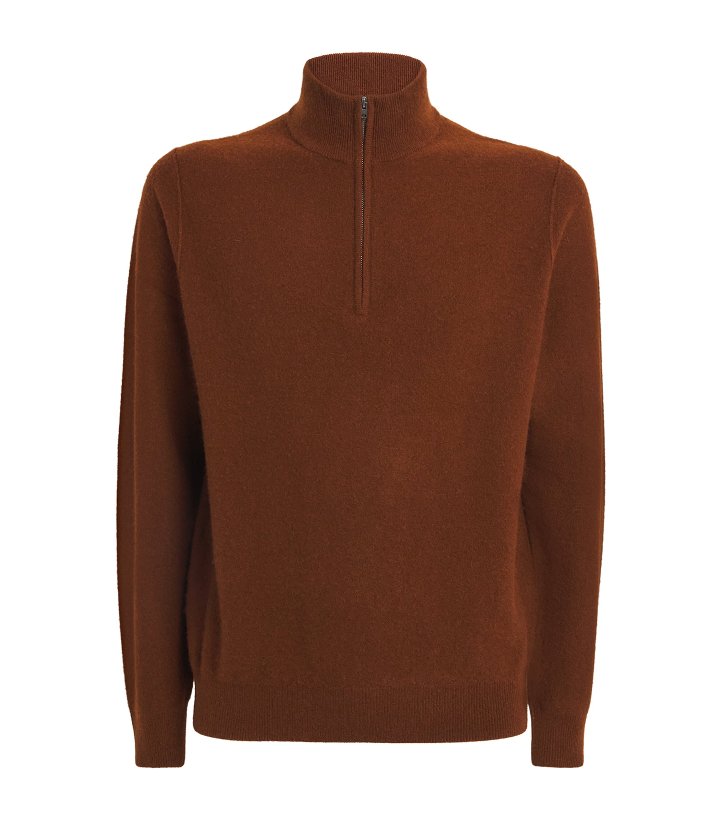 Cashmere Quarter-Zip Sweater 758COD COPPERHEAD Image 1