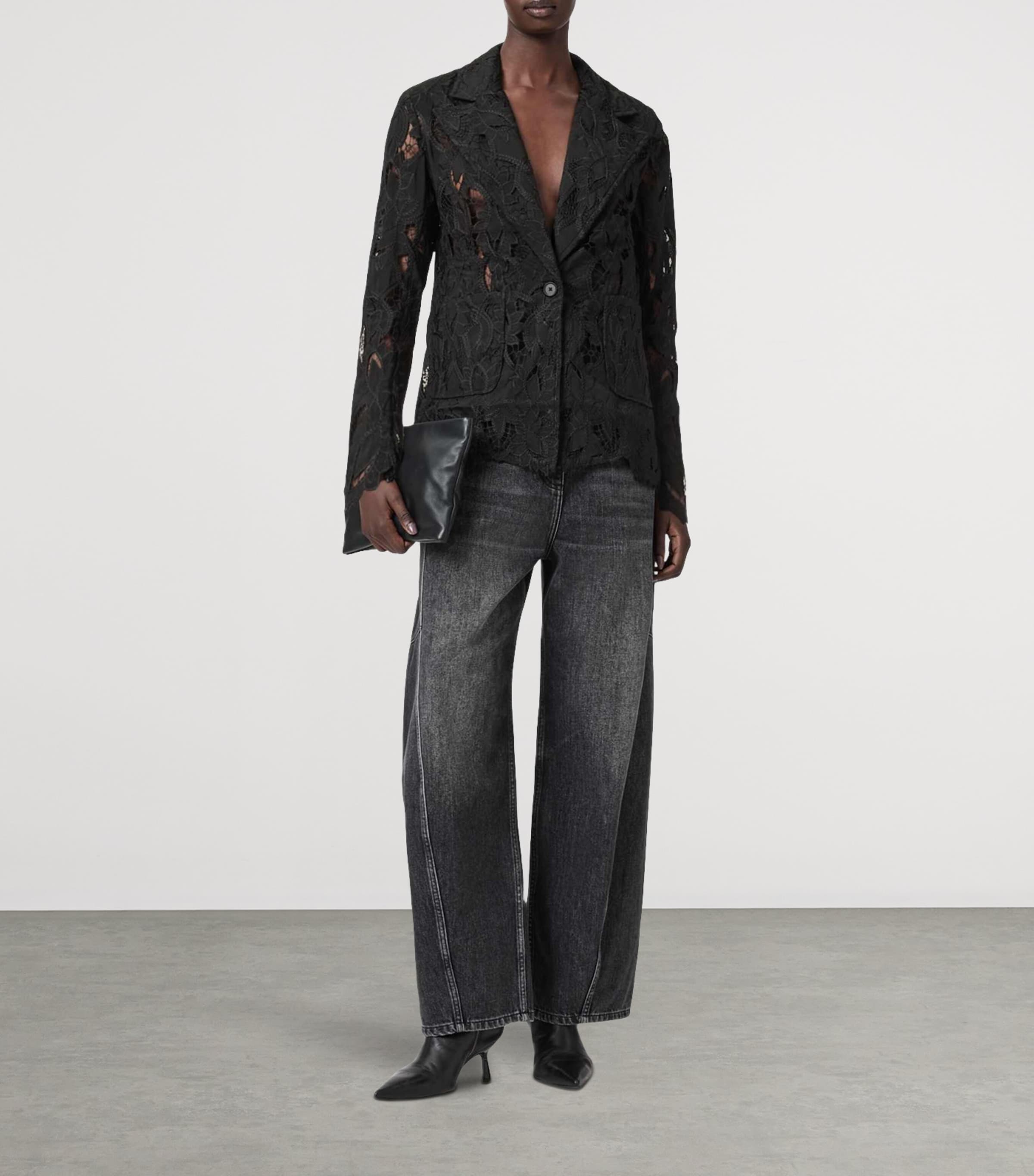 Charli Embroidered Blazer BLACK Image 3