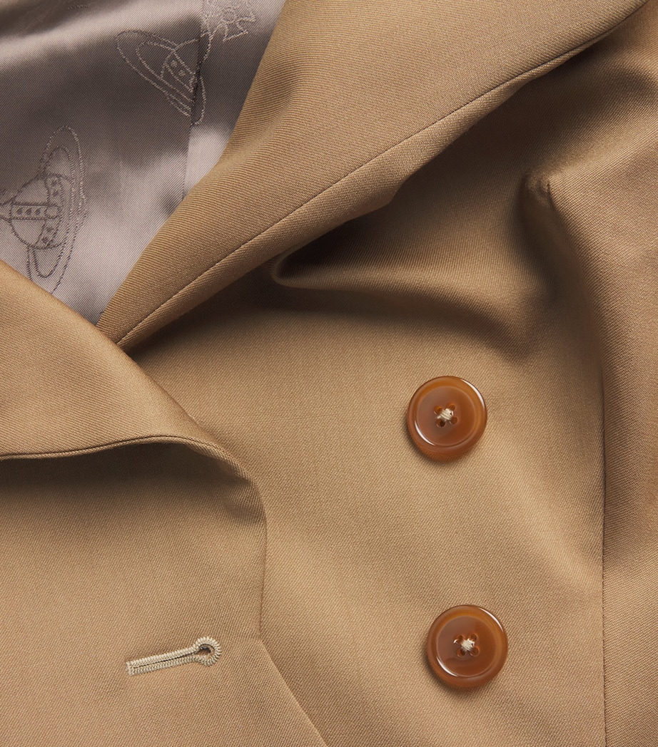 Vivienne Westwood Womens Virgin Wool Drunken Jacket Camel Image 6