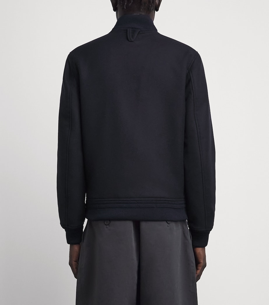 Valstar Mens Virgin Wool Valstarino Bomber Jacket Navy Image 5