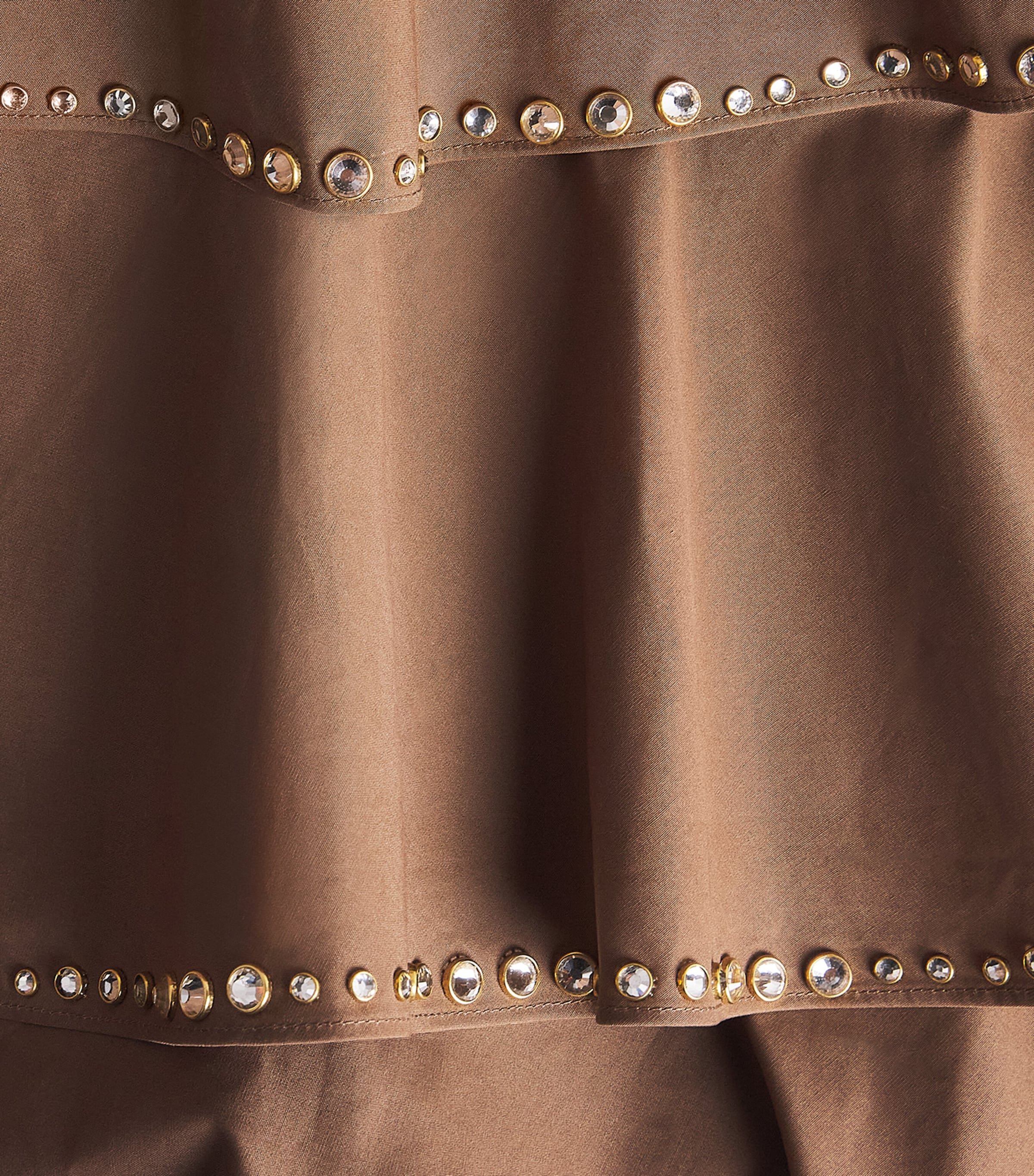 Sandro Paris Womens Cotton Embellished Maxi Skirt Brown Image 6