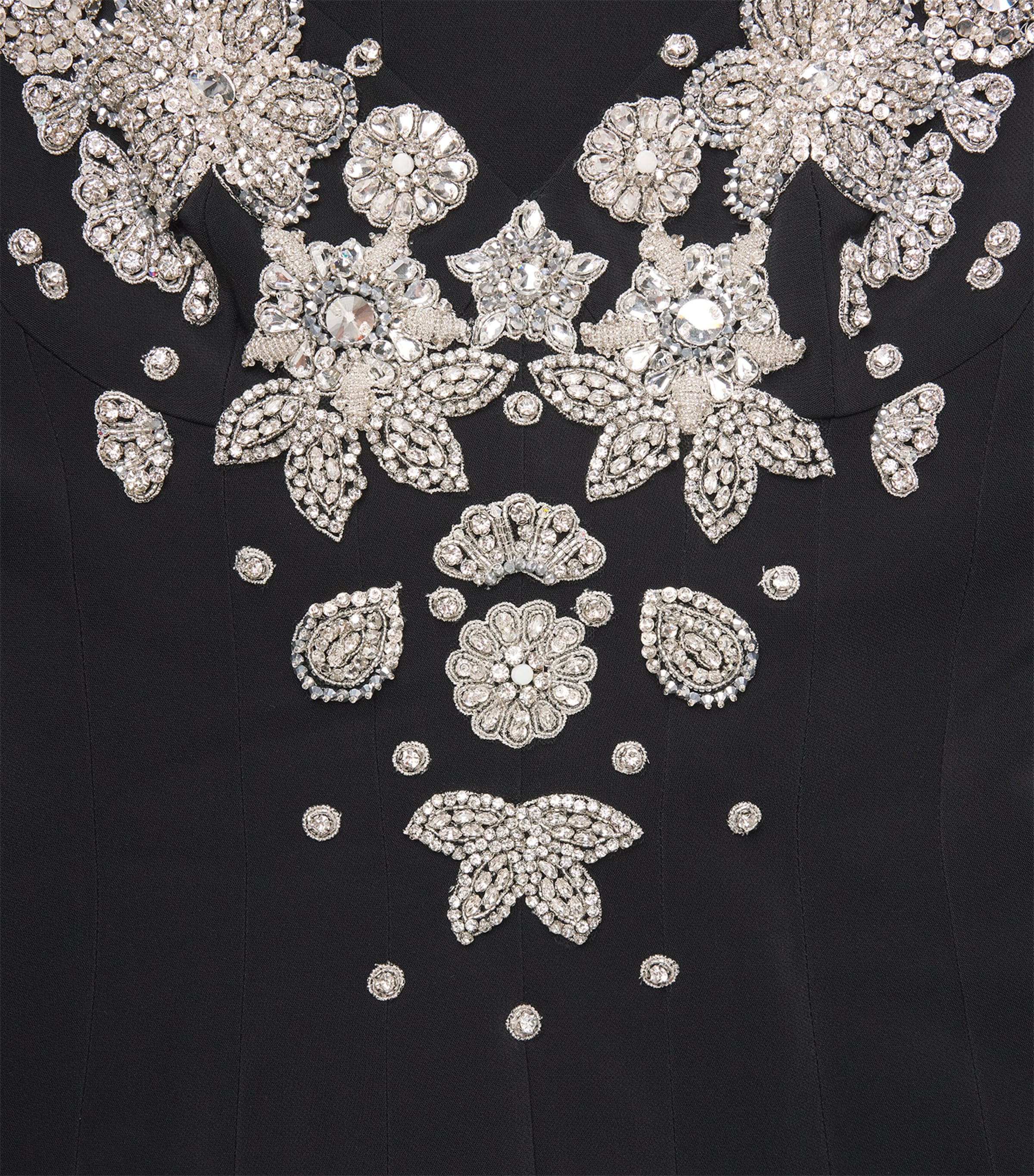 Zuhair Murad Womens Cady Embellished Gown Black/silver Image 6