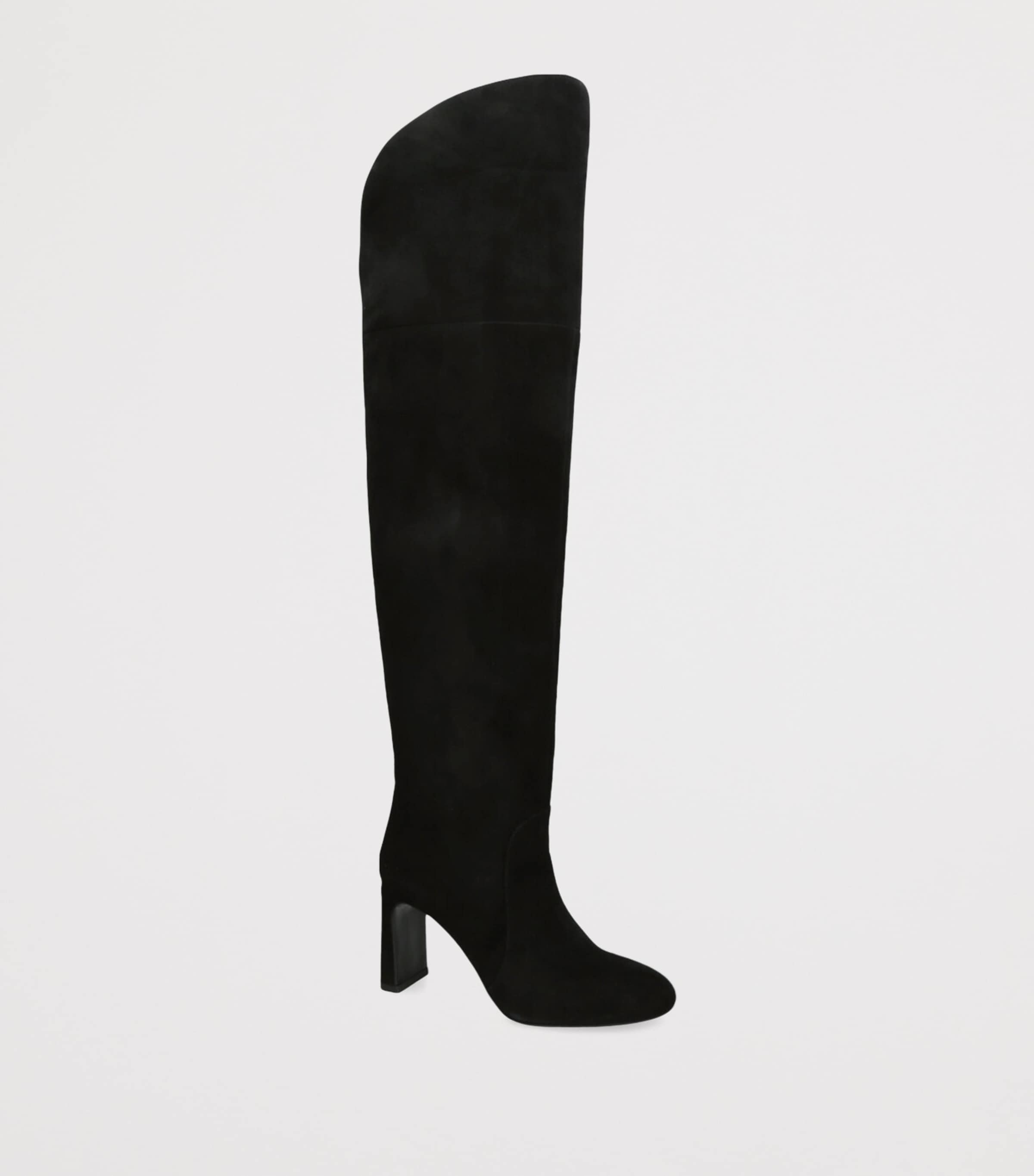Stuart Weitzman Black Suede Babette Tubo Over-The-Knee Boots