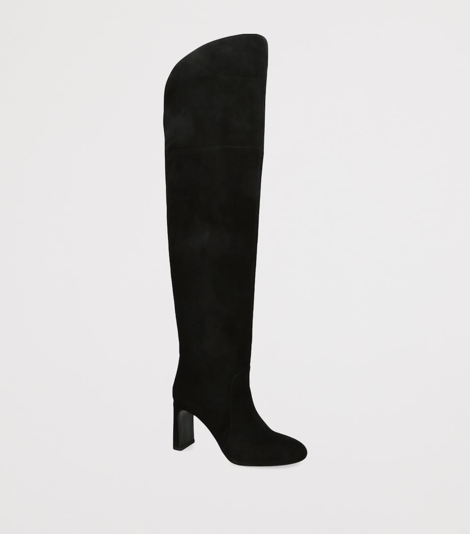 Suede Babette Tubo Over-The-Knee Boots 85 BLACK Image 3