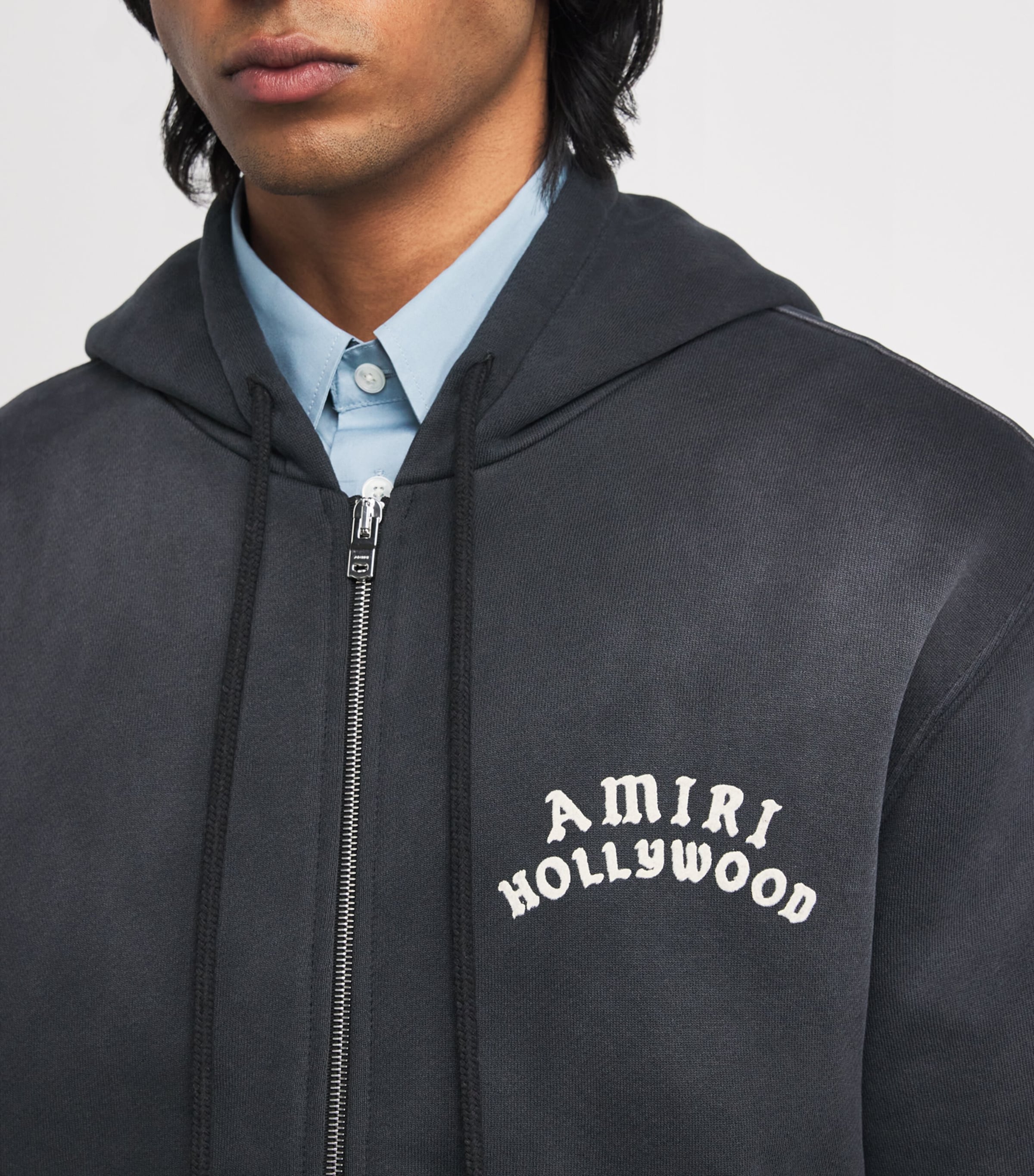 パーカー・フーディ Amiri Black Cotton Hollywood Zip Hoodie 28550155_57953748_600.jpg