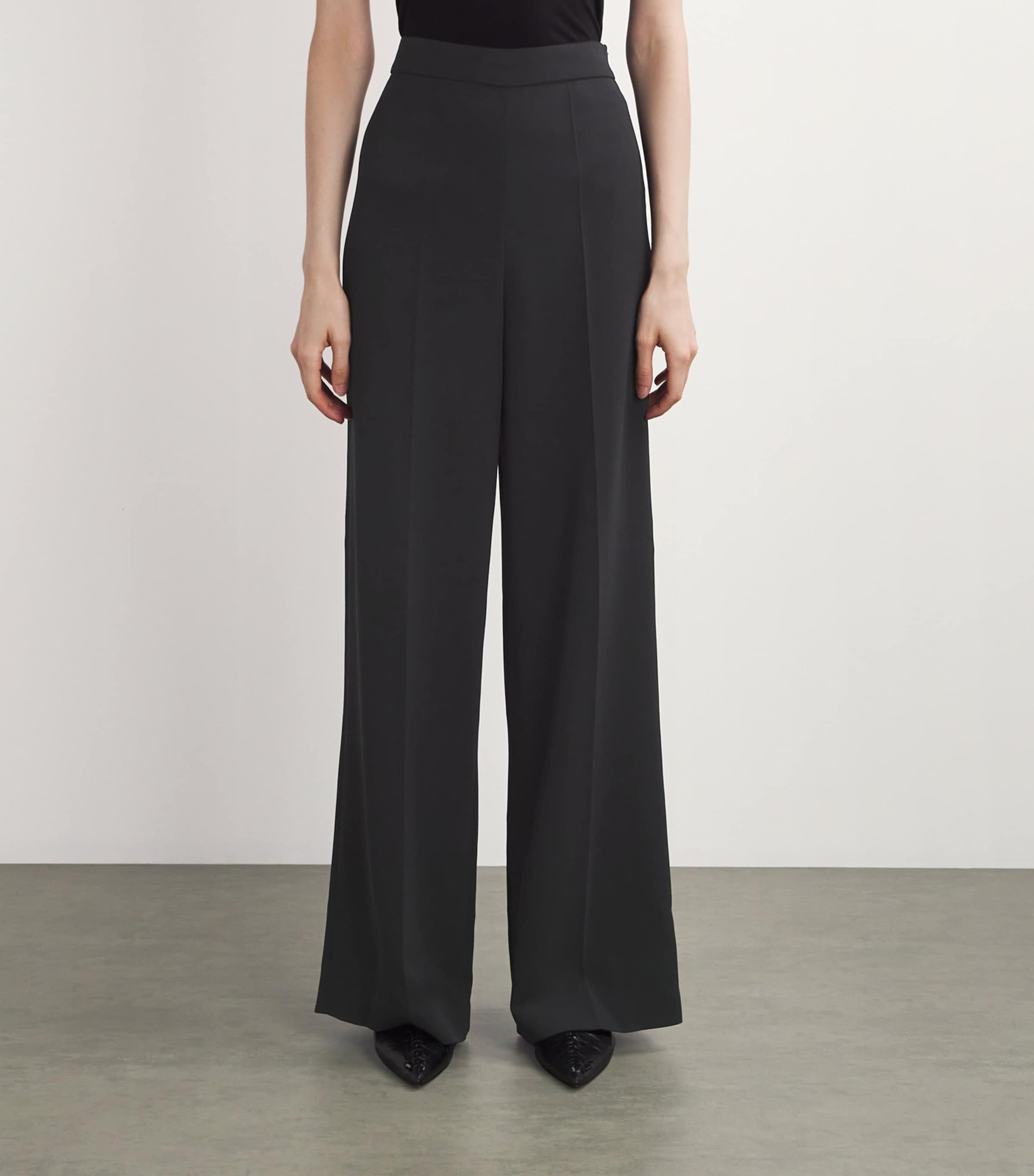Comfort Cady Alane Wide-Leg Trousers BLACK Image 3