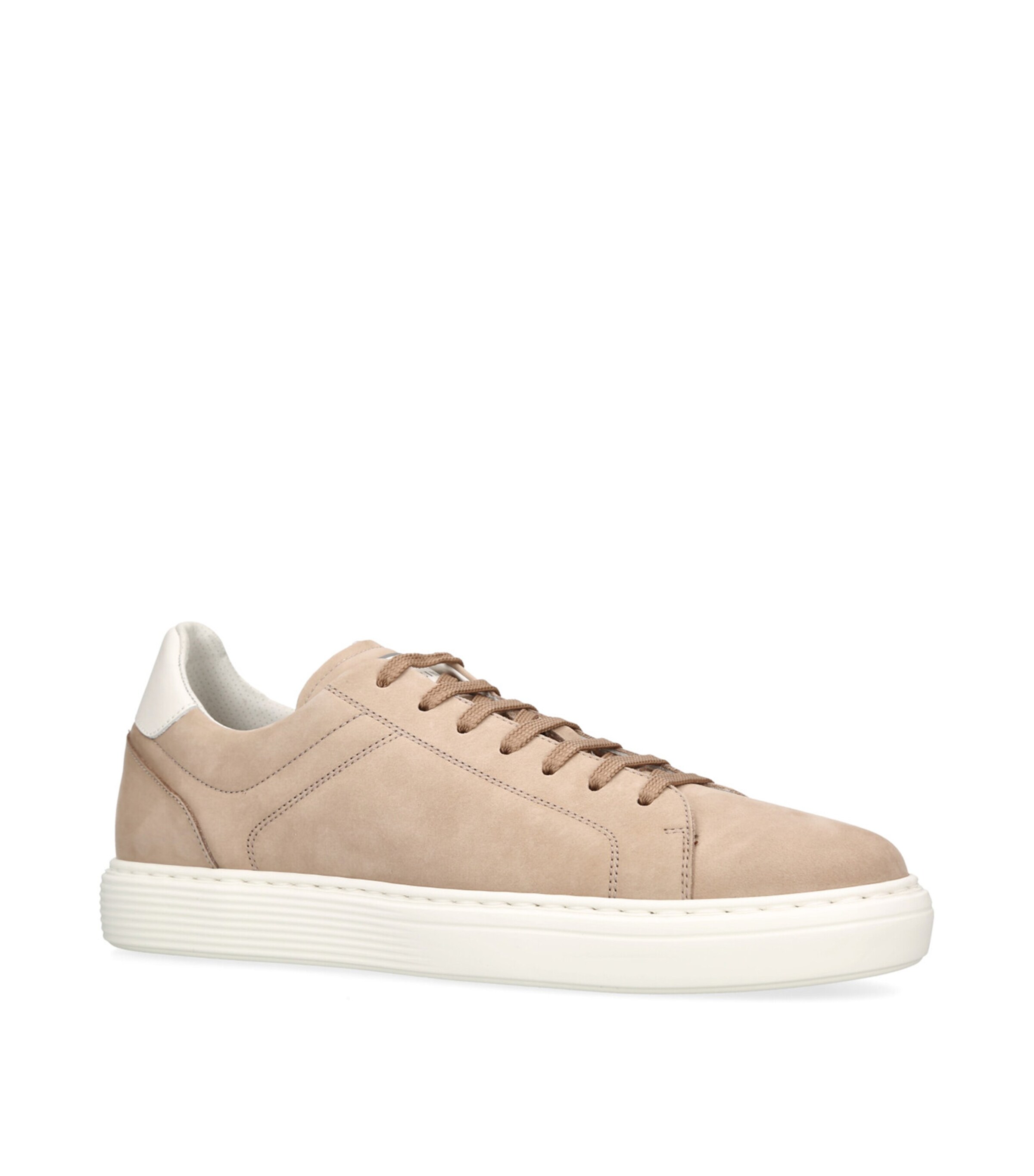 Brunello Cucinelli Suede Tennis Sneakers Taupe Image 3