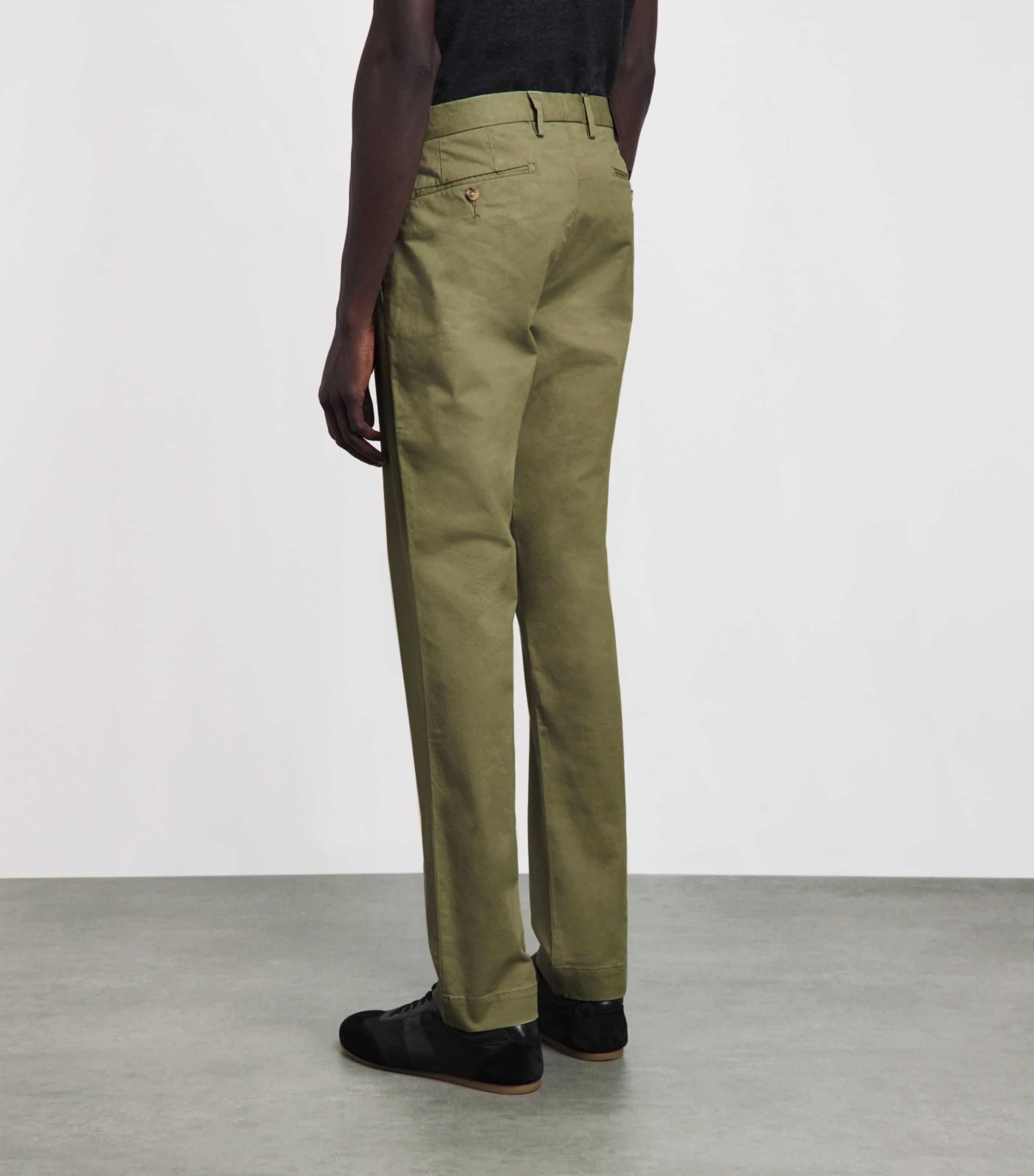 Polo Ralph Lauren Mens Stretch-Cotton Slim Greenwich Chinos Sage Green Image 5