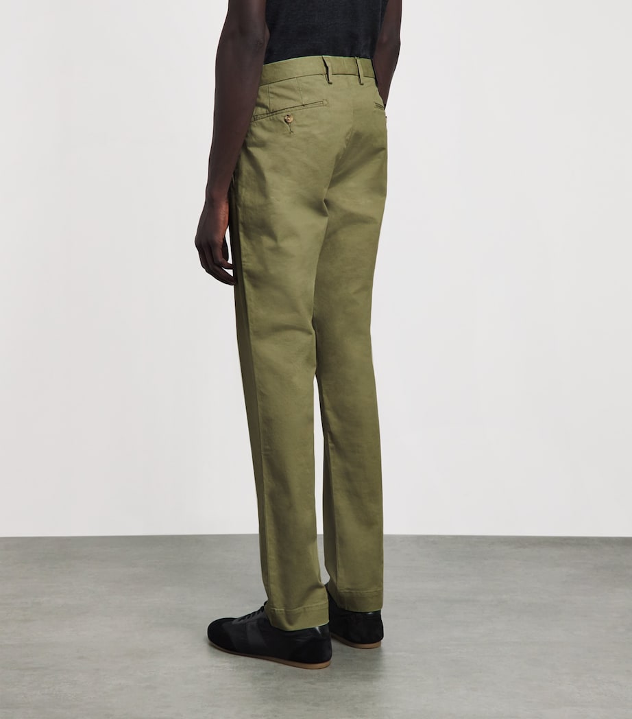 Polo Ralph Lauren Mens Stretch-Cotton Slim Greenwich Chinos Sage Green Image 5