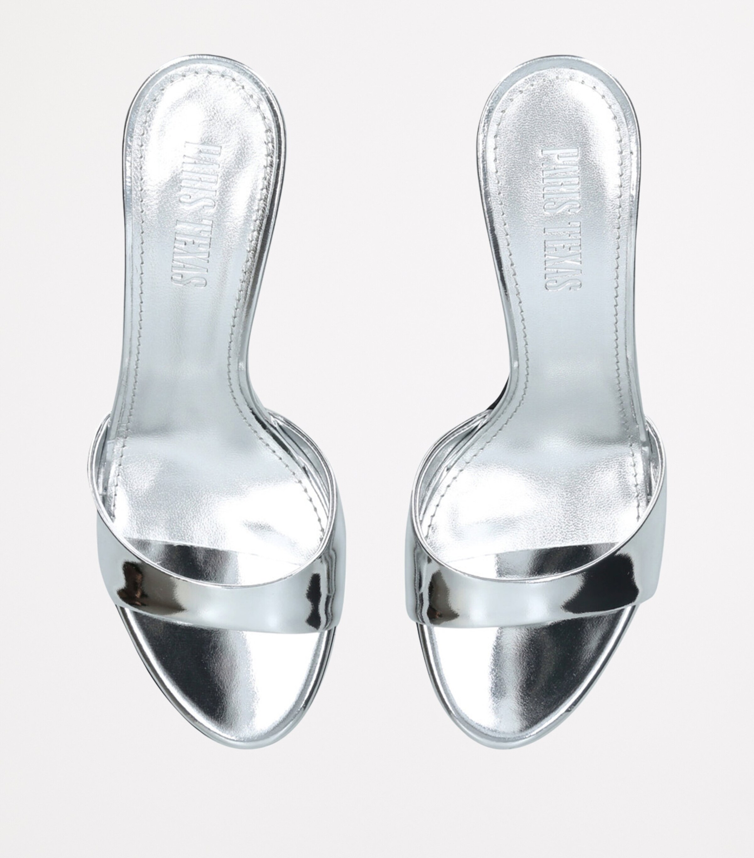 Patent Leather Lidia Mules 70 SILVER Image 6