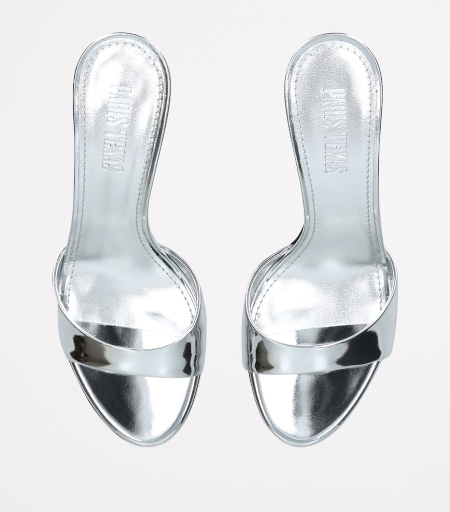 Patent Leather Lidia Mules 70 SILVER Image 6