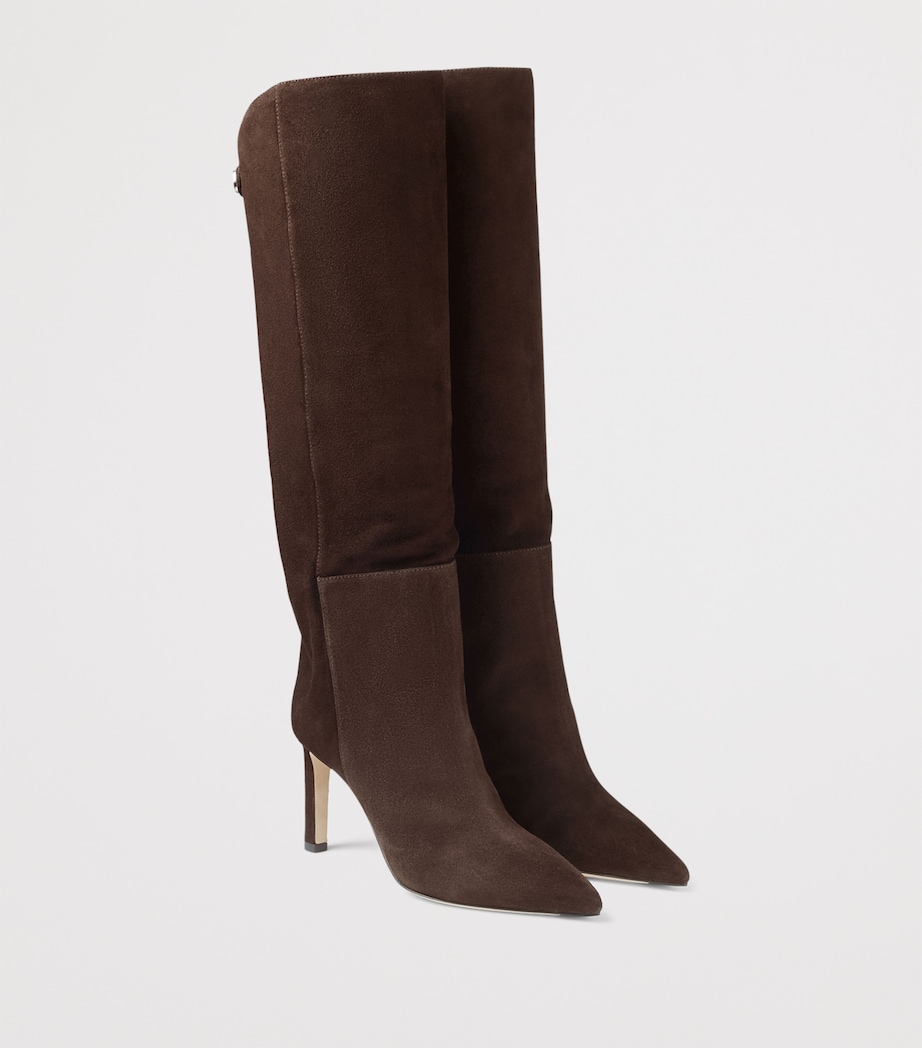 Alizze 85 Suede Knee-High Boots CHOCOLATE Image 4