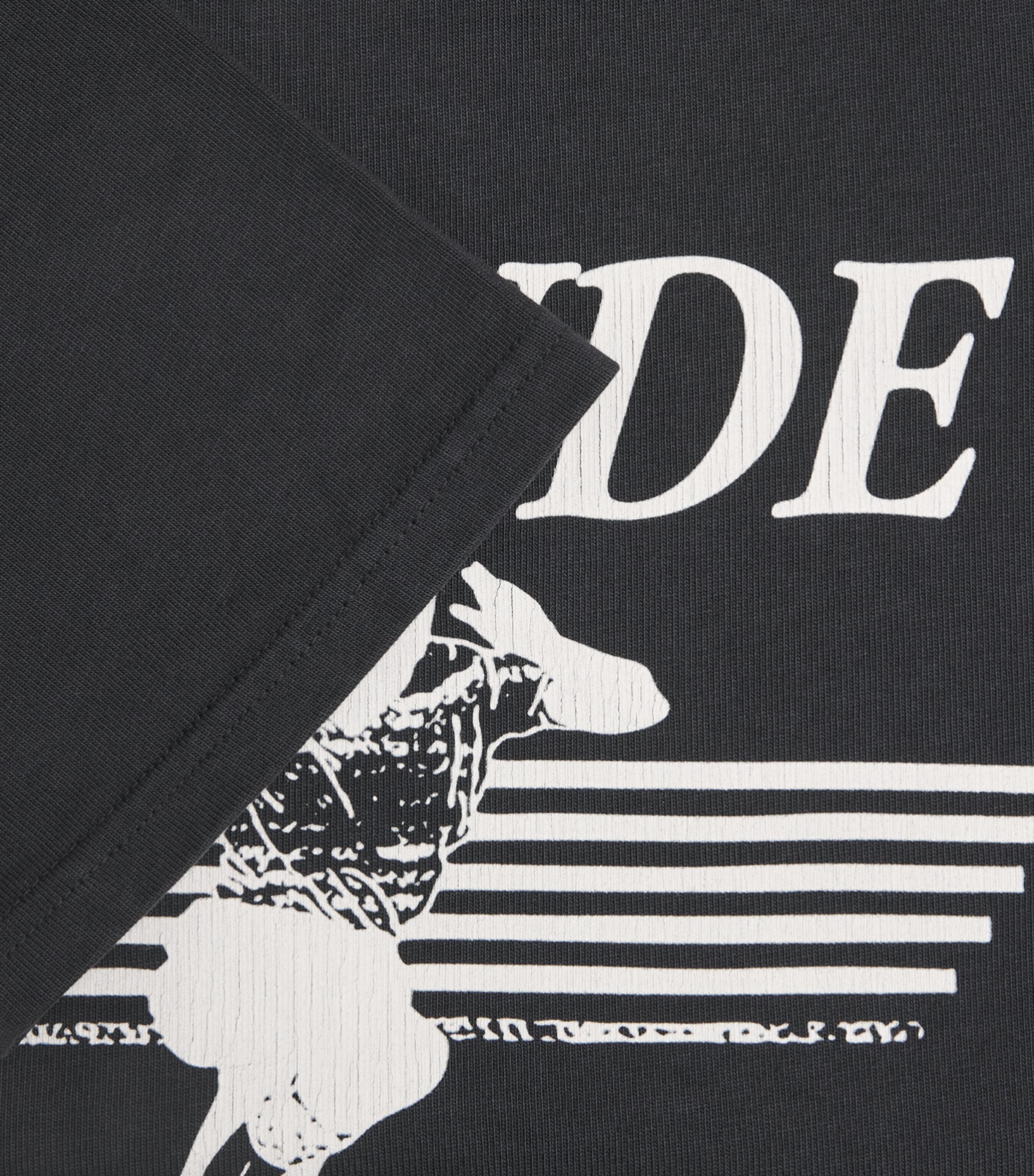 Rhude Mens Cotton Set Piece T-Shirt Vntg Blk/wht Image 6