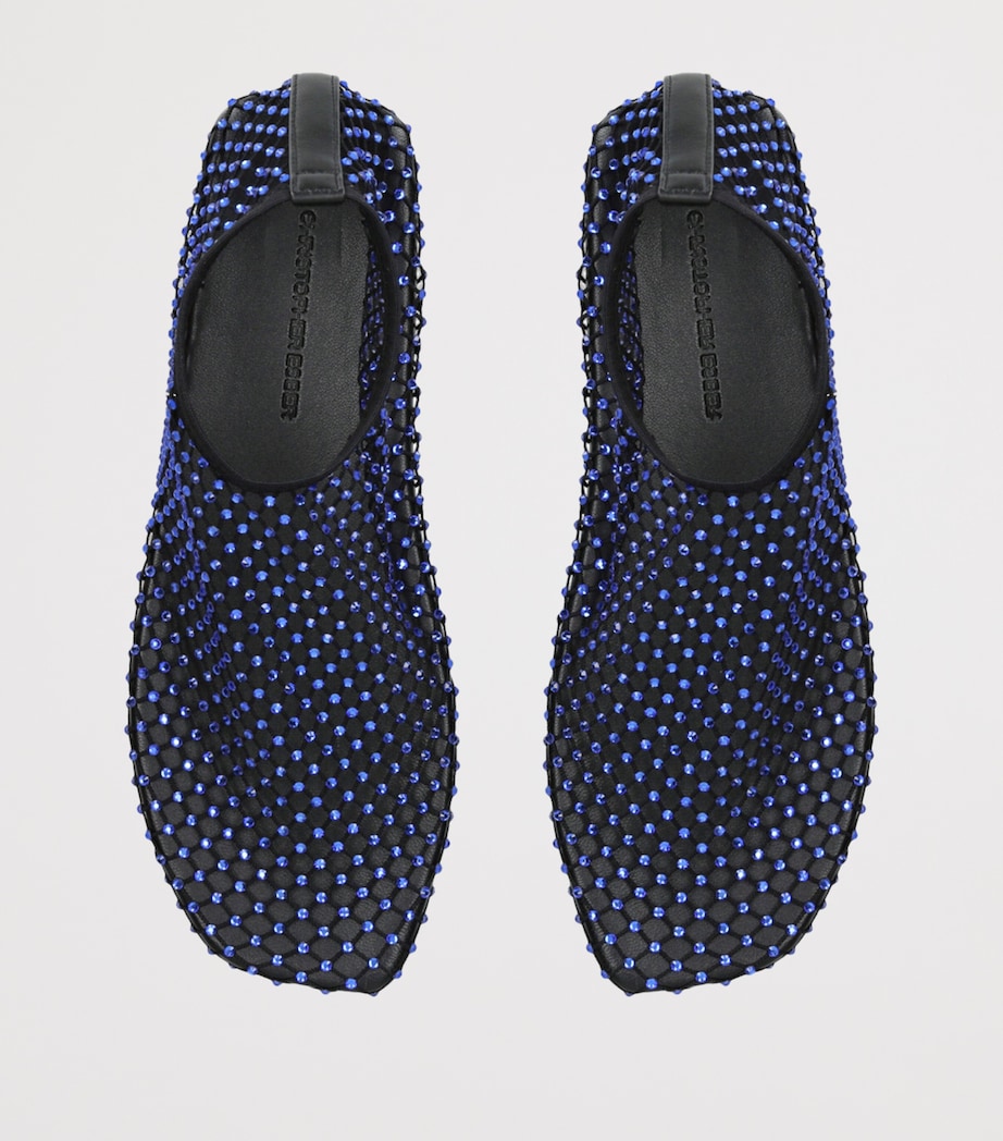 Mesh Embellished Minette Ballet Flats BLUE/DARK Image 4