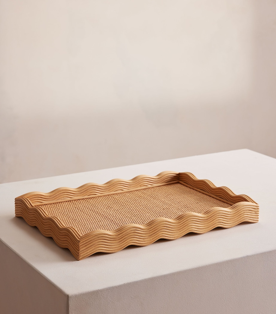 Soho Home Large Rattan Pangbourne Tray (59cm x 40cm) Neutral Image 5