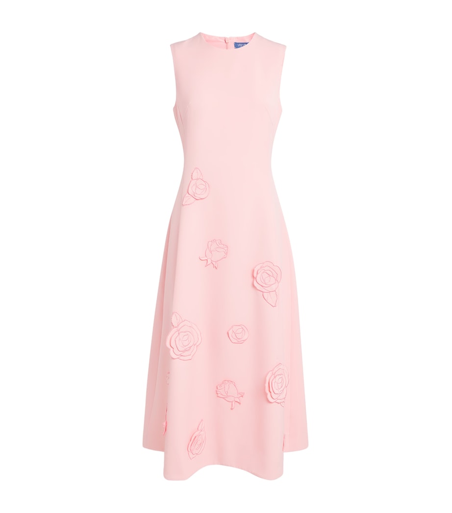 LEO LIN Womens Rose-Detail Cleo Midi Dress Blush Pink Image 1