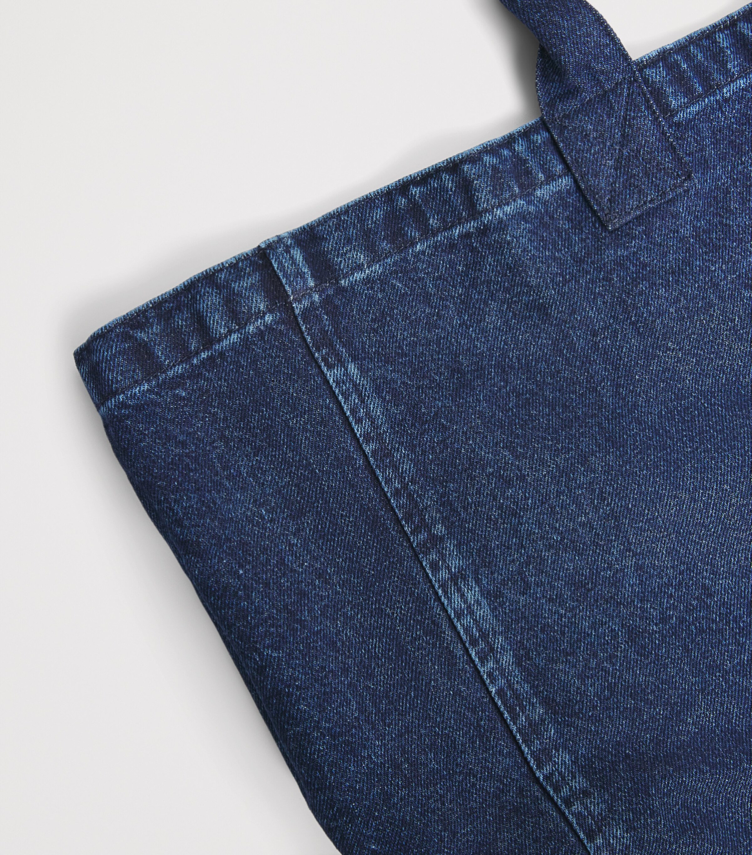 ANINE BING Denim Leo Tote Bag Dark Blue Image 6