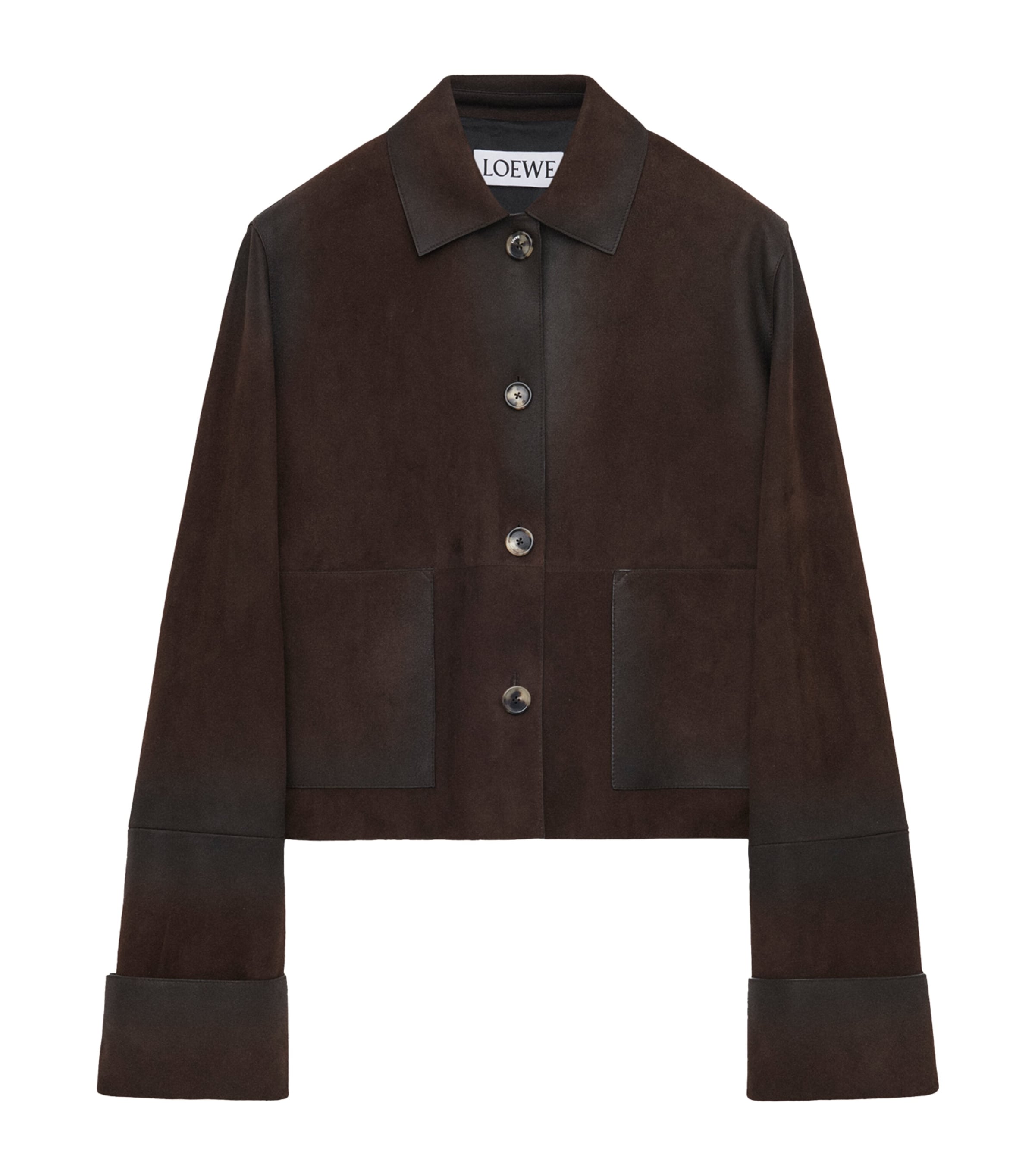 Lambskin Turn-Up Jacket DARK CHOCOLATE Image 1