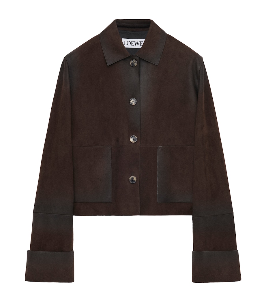Lambskin Turn-Up Jacket DARK CHOCOLATE Image 1