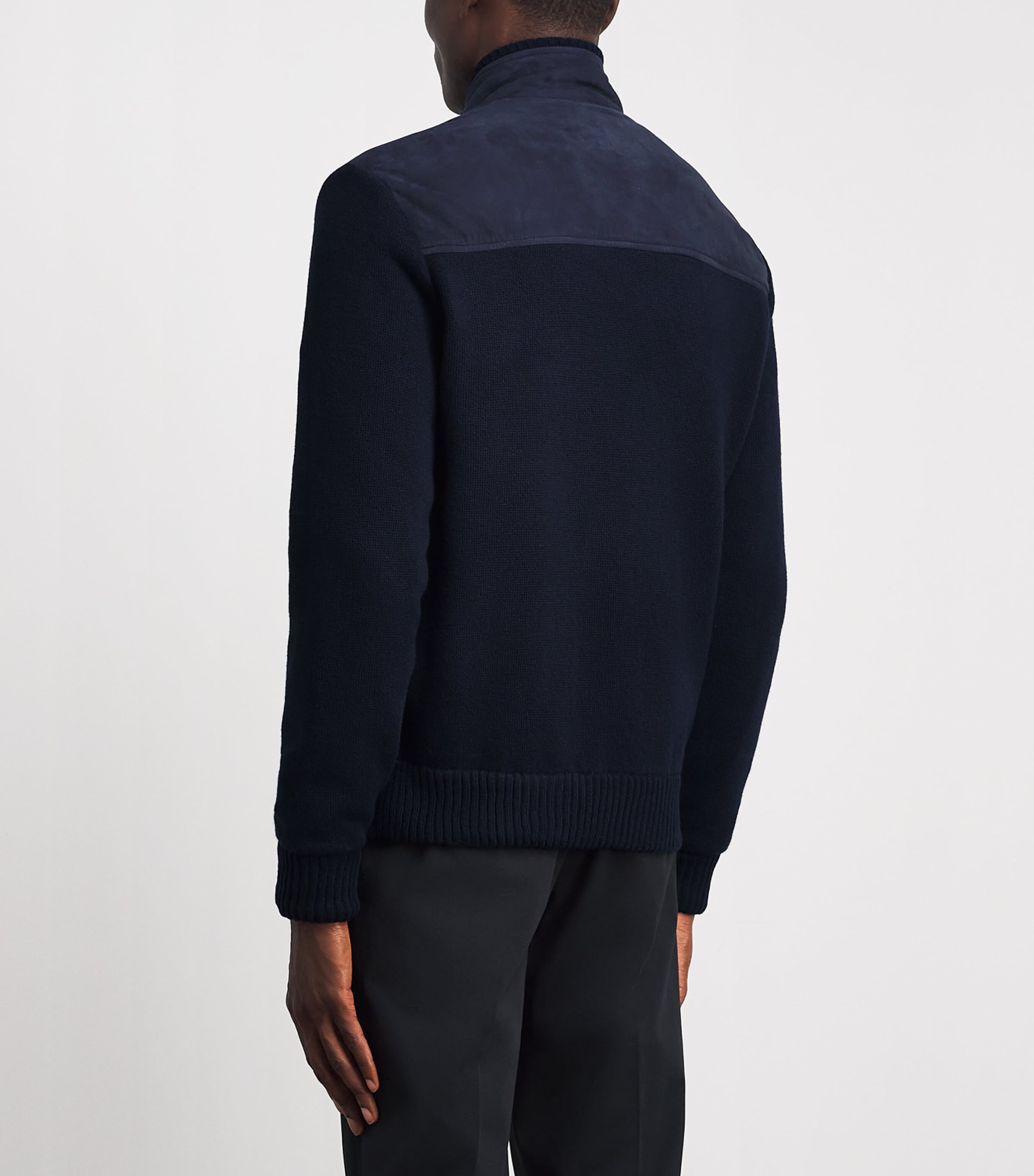 Fioroni Cashmere Mens Virgin Wool-Suede Hybrid Jacket Image 5