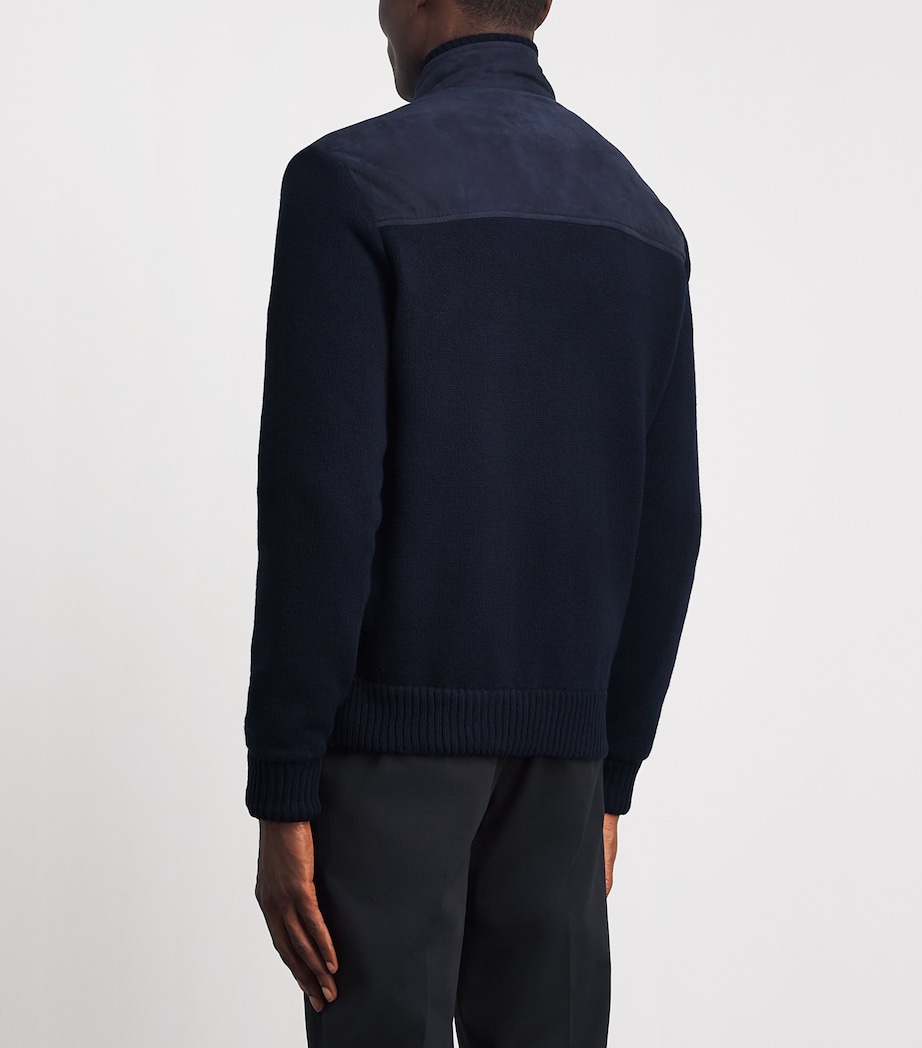 Fioroni Cashmere Mens Virgin Wool-Suede Hybrid Jacket Image 5